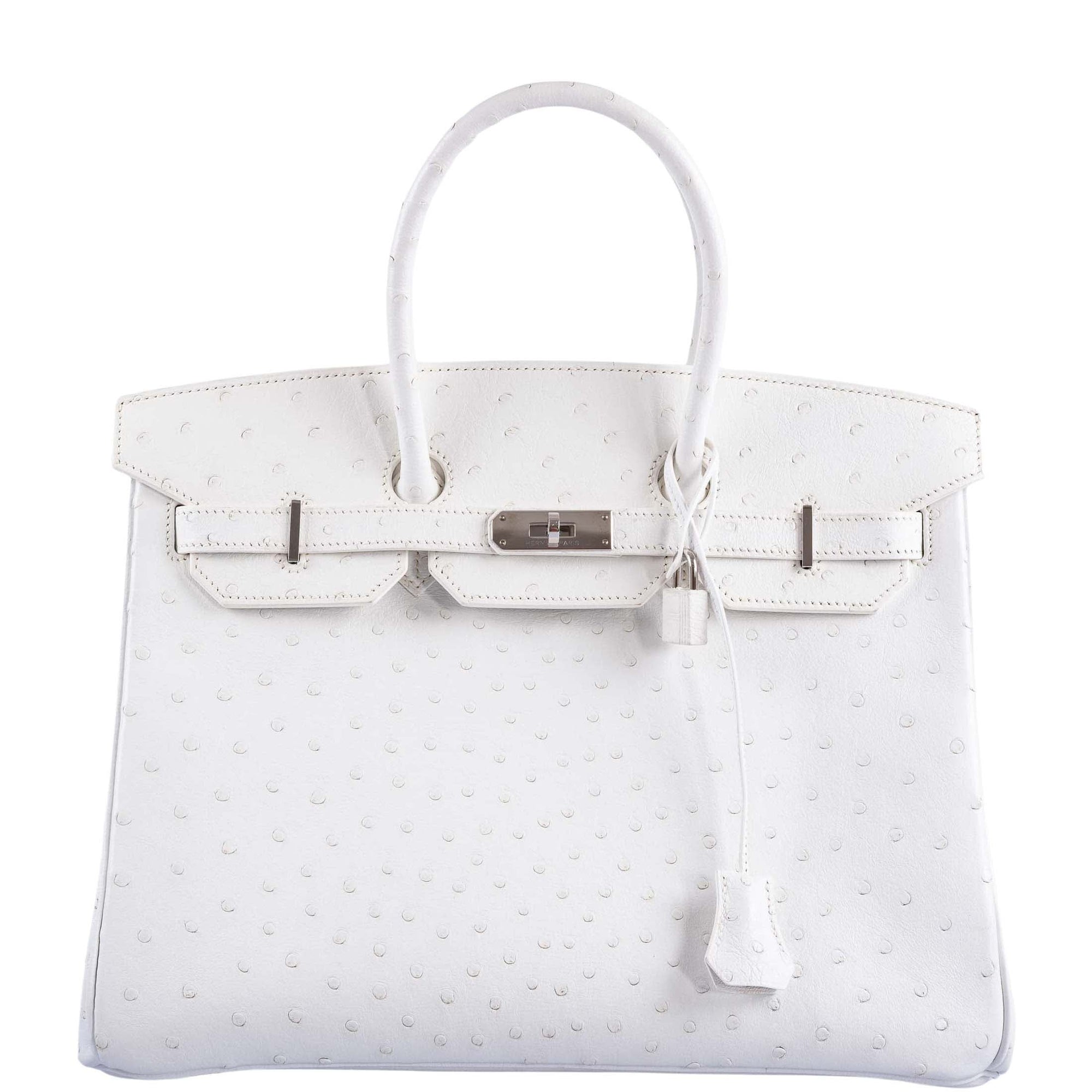 Hermès Birkin 35 White Ostrich with Palladium Hardware