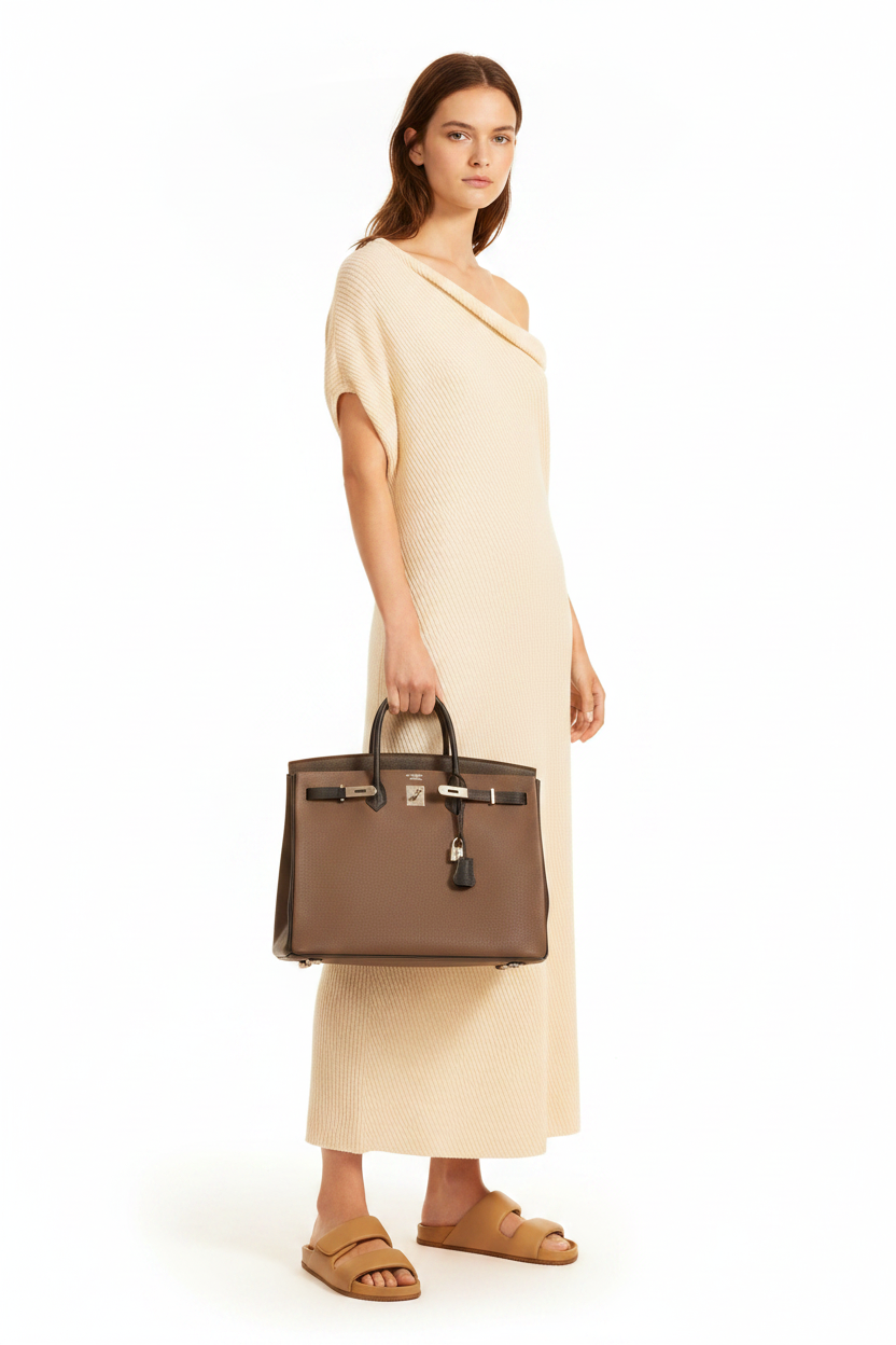 Hermès Birkin 40 HSS Étain Vert Foncé Noir Togo Palladium Hardware