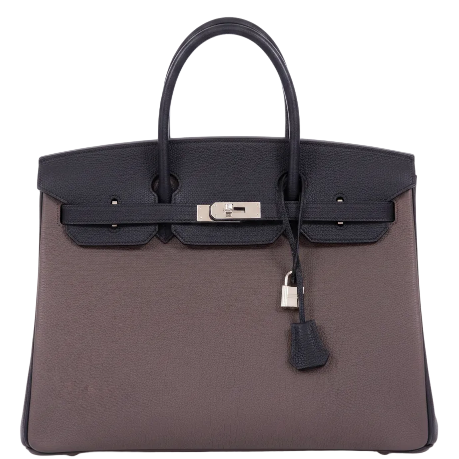Hermès Birkin 40 HSS Étain Vert Foncé Noir Togo Palladium Hardware