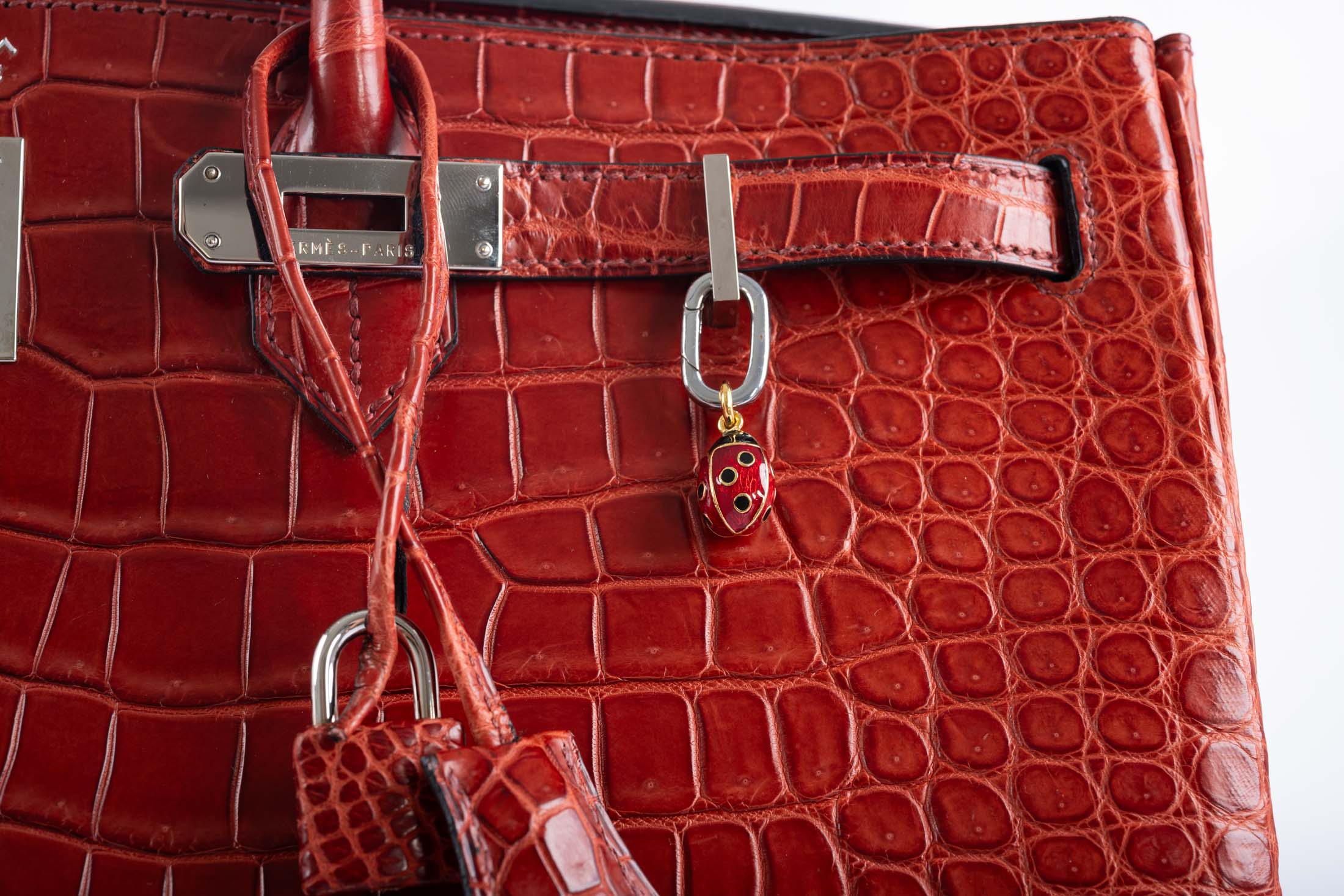 Hermès Birkin 40 Rouge H Matte Porosus Crocodile with Palladium Hardware