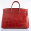 Hermès Birkin 40 Rouge H Matte Porosus Crocodile with Palladium Hardware