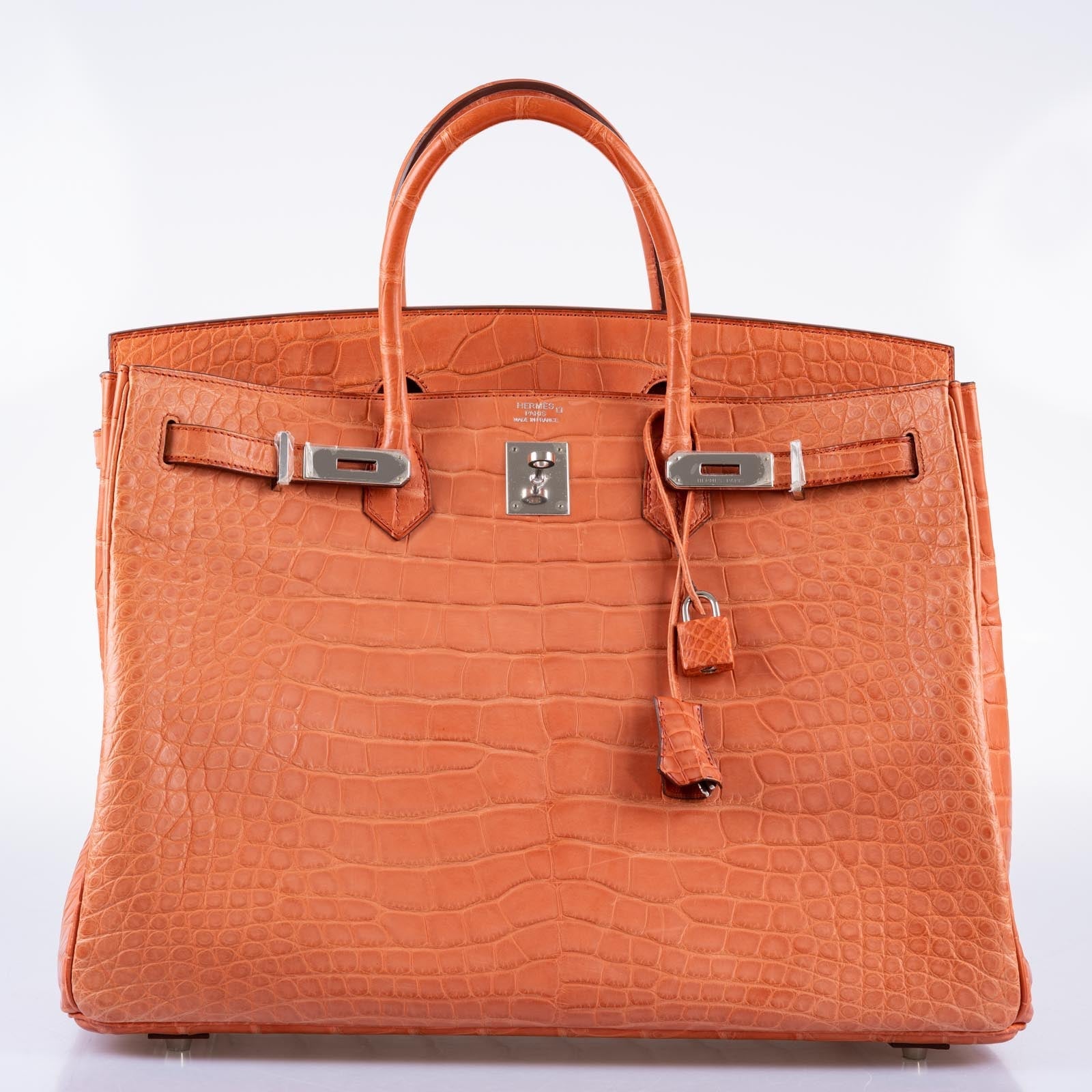 Hermès Birkin 40 Sanguine Matte Alligator Palladium Hardware