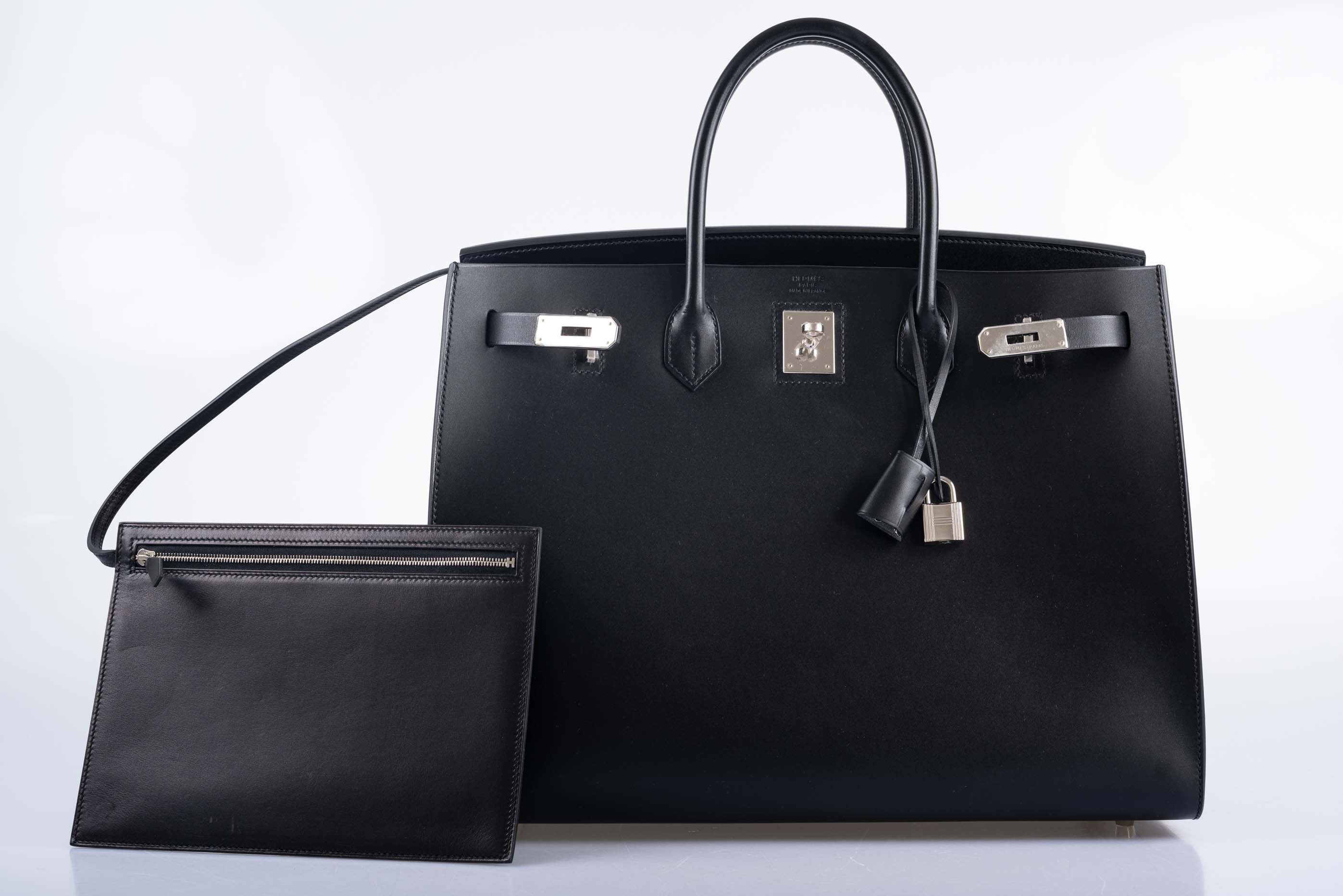 Hermès Birkin 40 Sellier Noir Hunter Vache Palladium Hardware