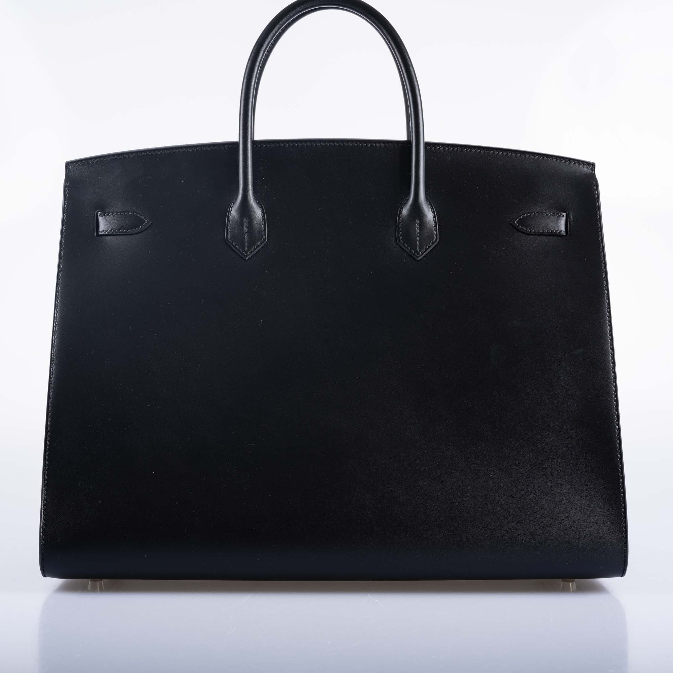 Hermès Birkin 40 Sellier Noir Hunter Vache Palladium Hardware