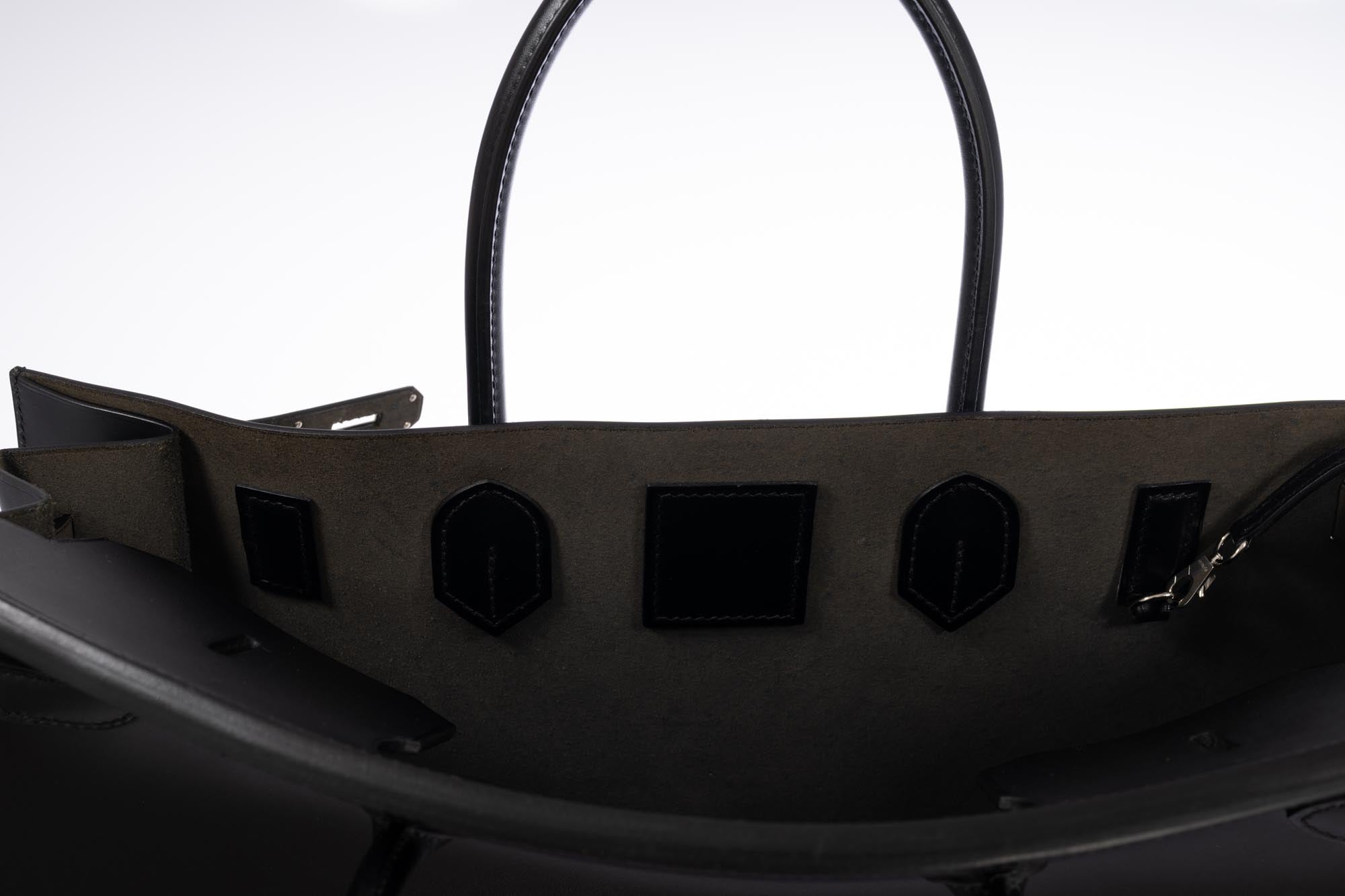 Hermès Birkin 40 Sellier Noir Vache Hunter Palladium Hardware