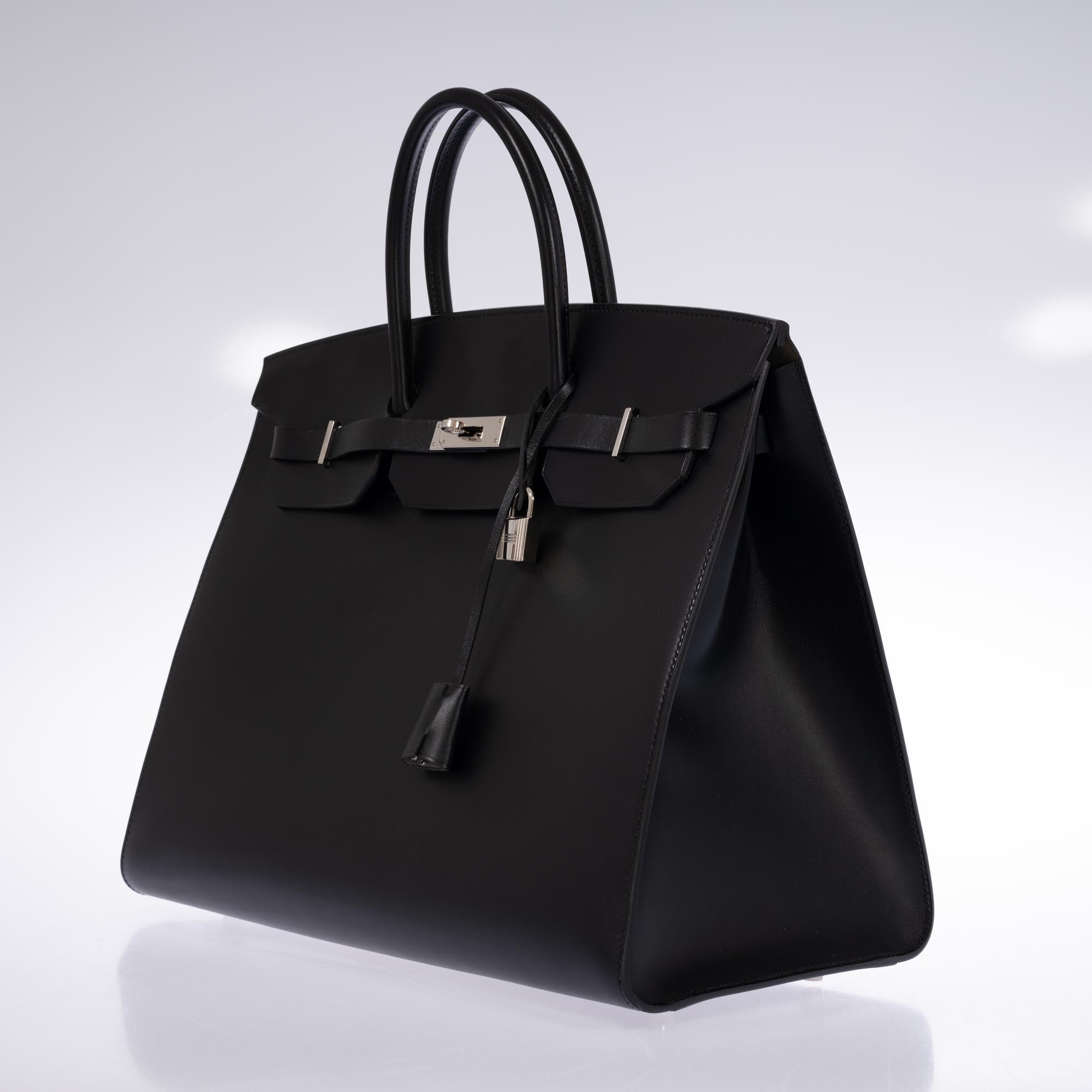 HERMES Birkin ノベルティ　ブラック ハンドバッグ　40 Hermès Birkin 40 Sellier Noir Vache Hunter Palladium Hardware