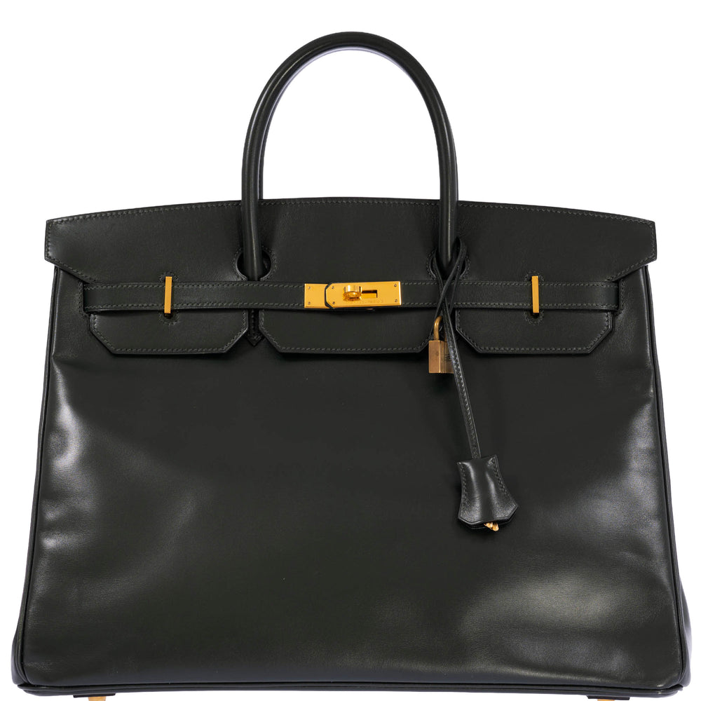 Hermès Birkin 40 Vert Anglais Box Calf Gold Hardware