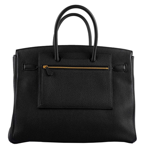 Hermès Birkin Pochette Backpocket Black Togo With Gold Hardware