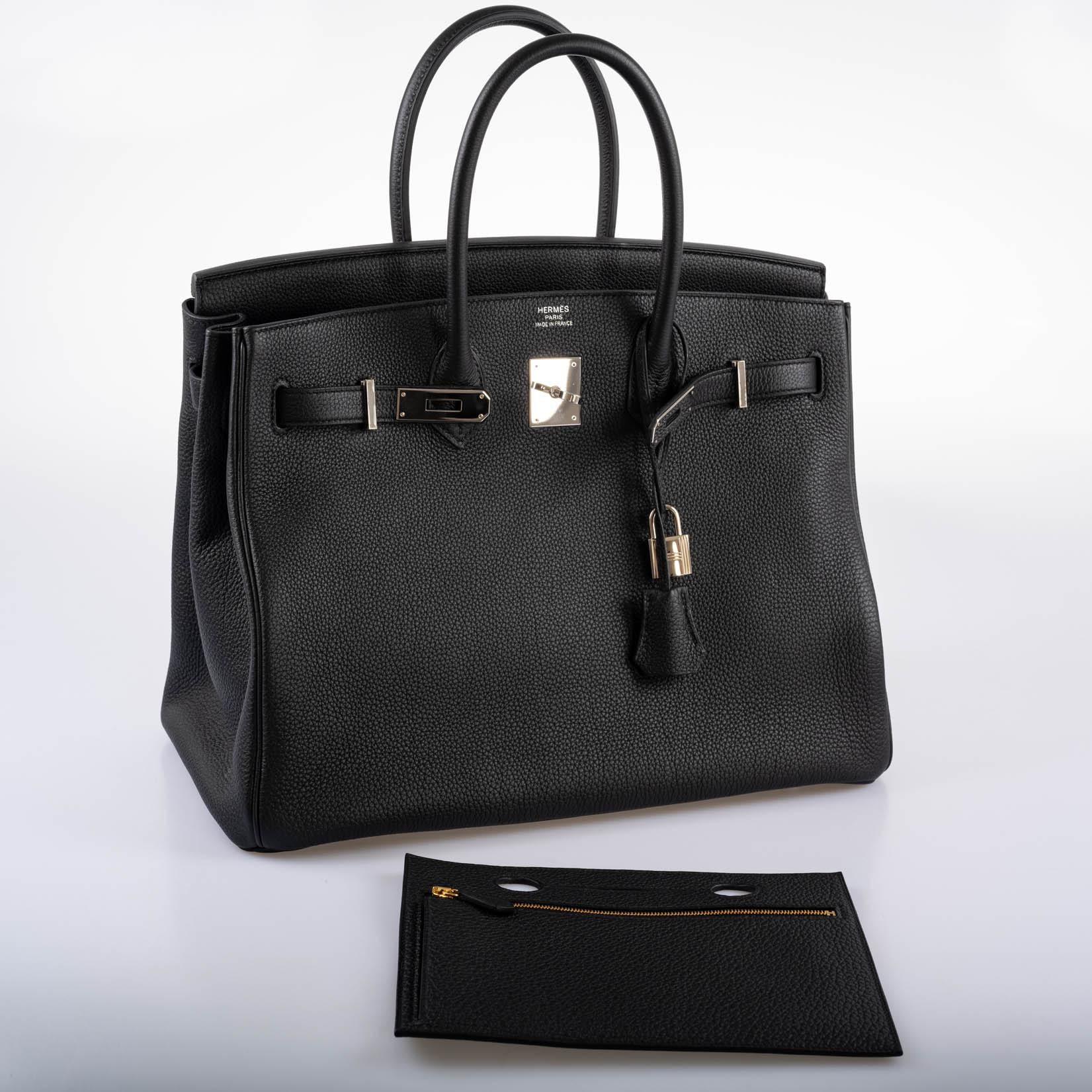 Hermès Birkin Pochette Backpocket Black Togo With Gold Hardware