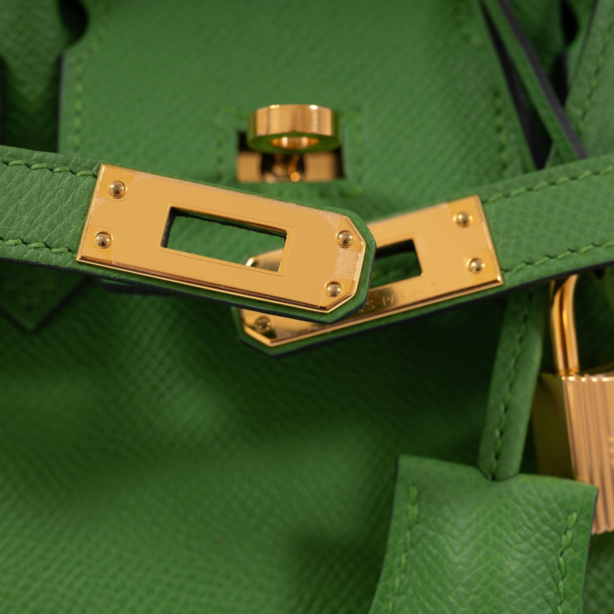 Hermès Birkin Sellier 25 Vert Yucca Epsom Gold Hardware