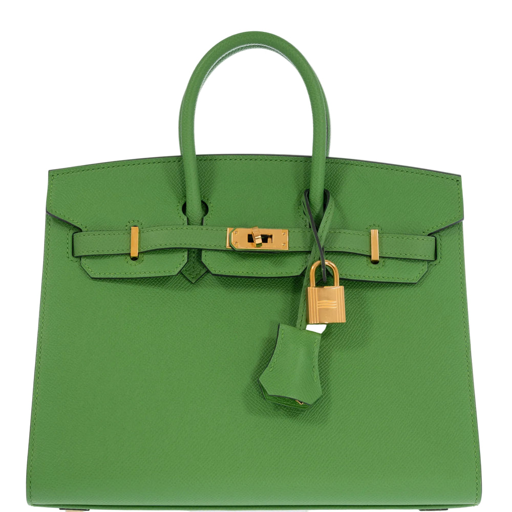 Hermès Birkin Sellier 25 Vert Yucca Epsom Gold Hardware
