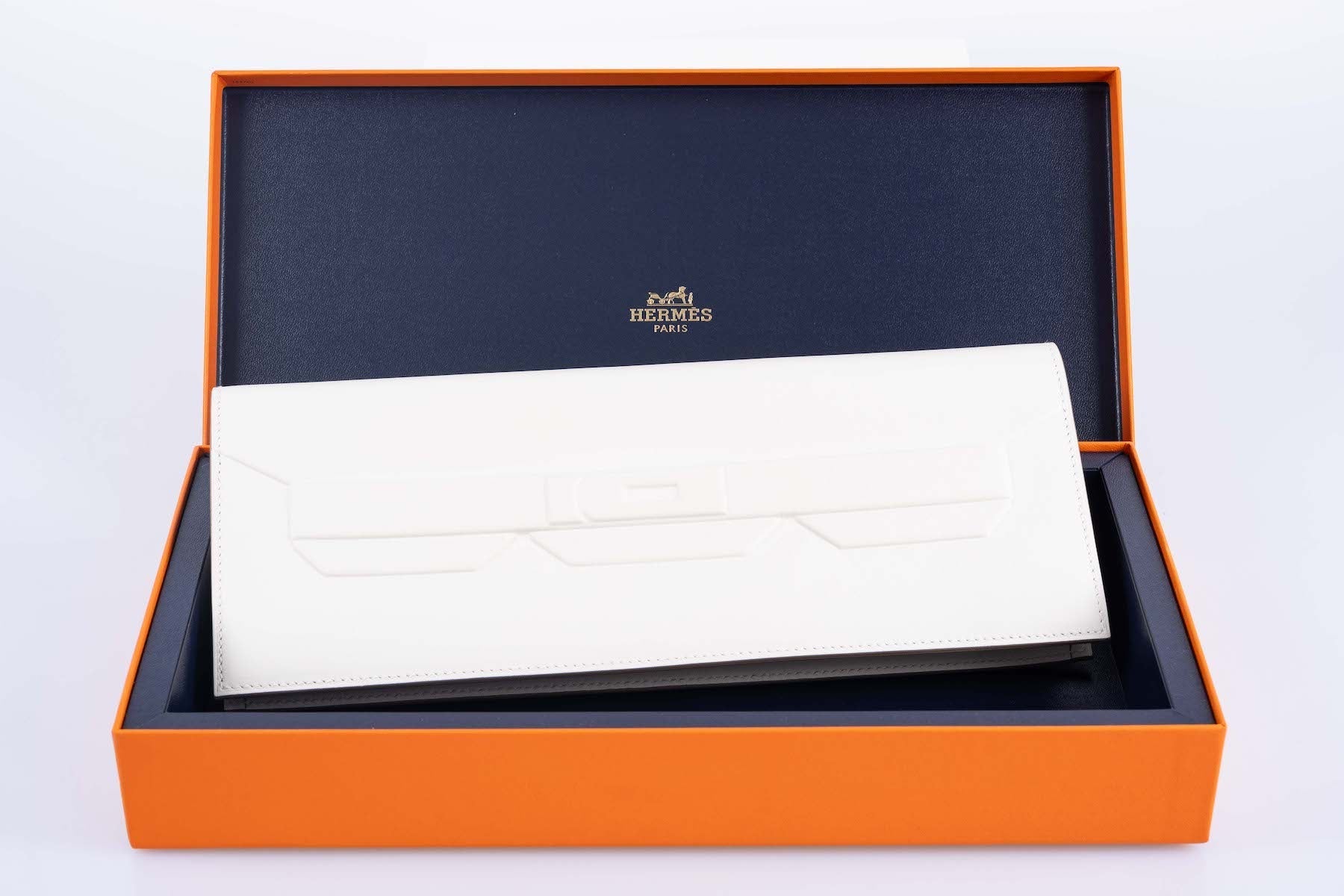 Hermès Birkin Shadow Clutch Swift Gris Pale