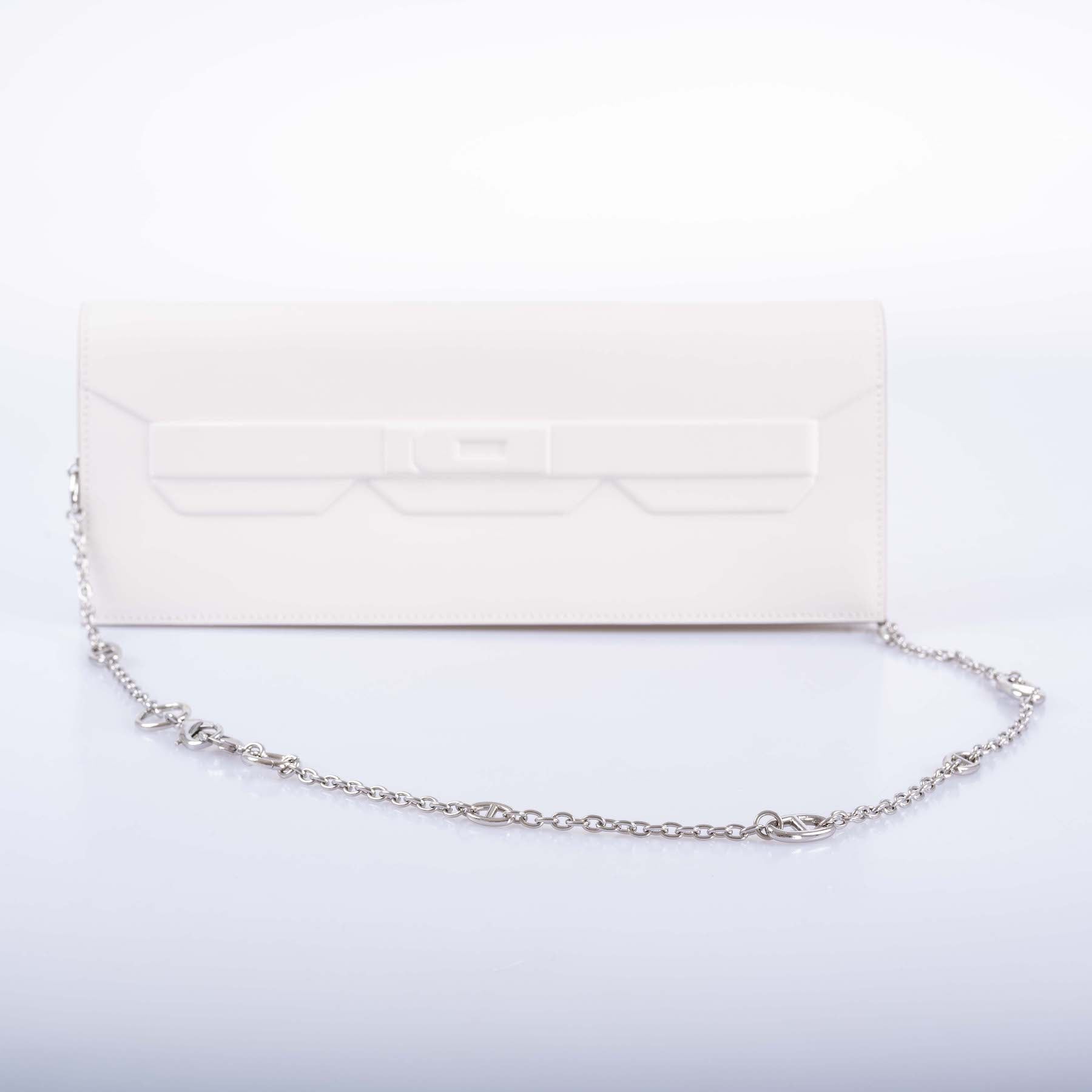 Hermès Birkin Shadow Clutch Swift Gris Pale