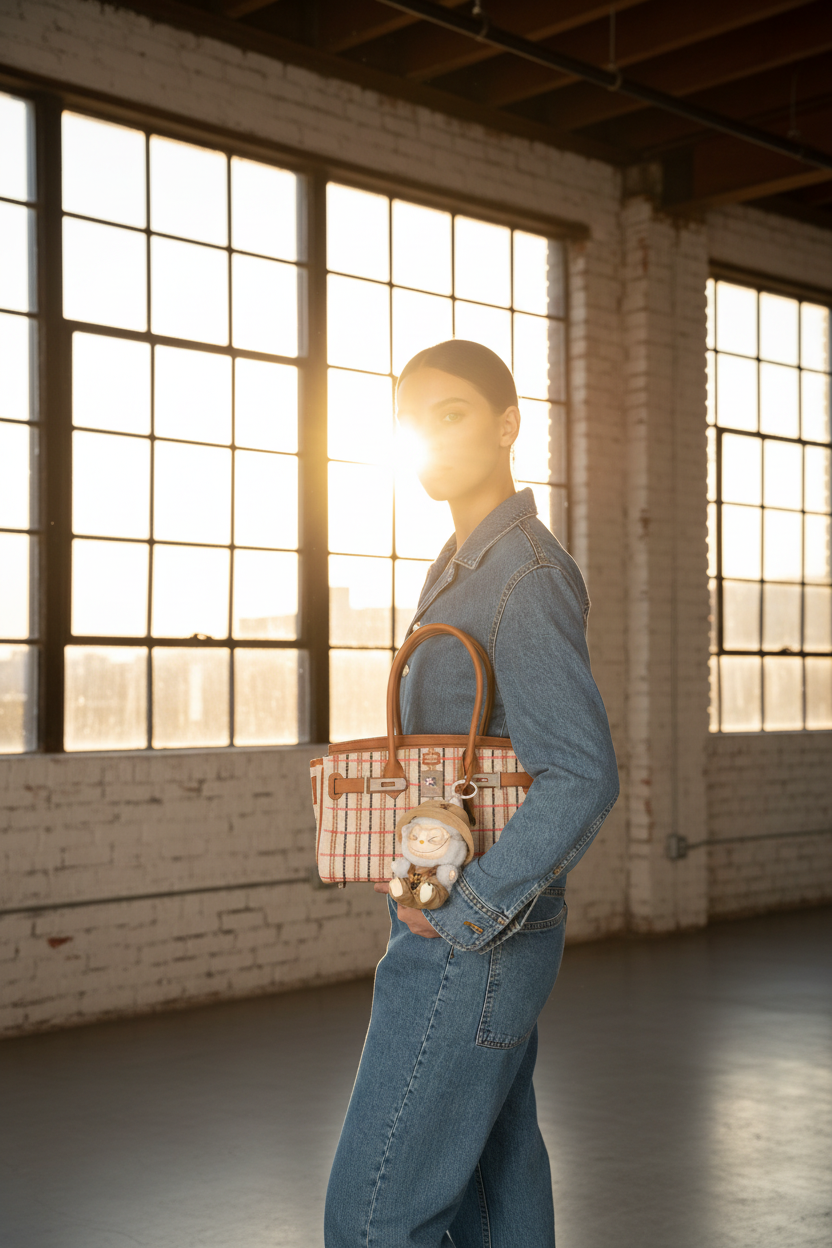 Hermès Birkin Shoulder 29 "Light" Gold Evercolor & Embroidered Toile Palladium Hardware