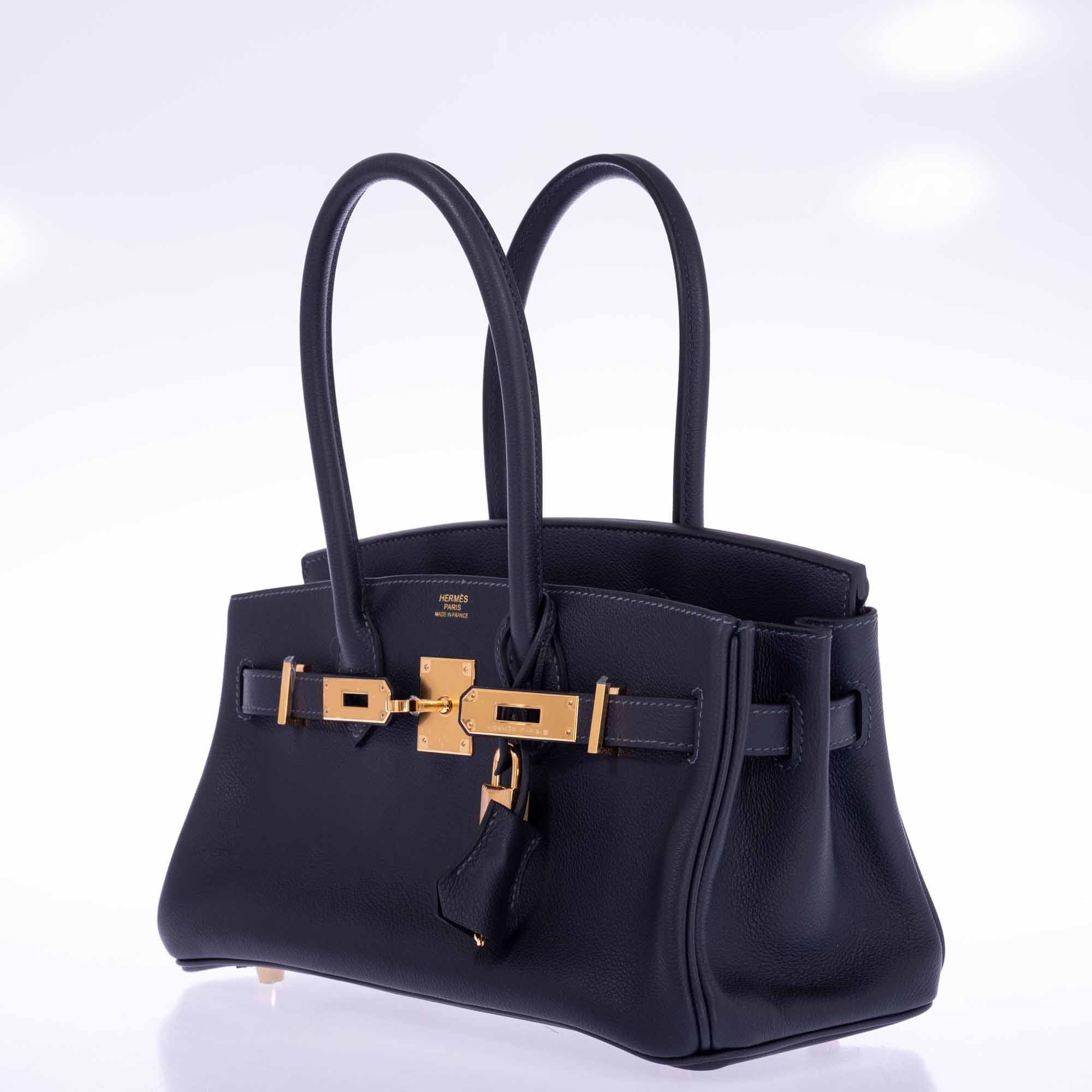 Hermès Birkin Shoulder Light 29 in Black Caban Evercolor Gold Hardware