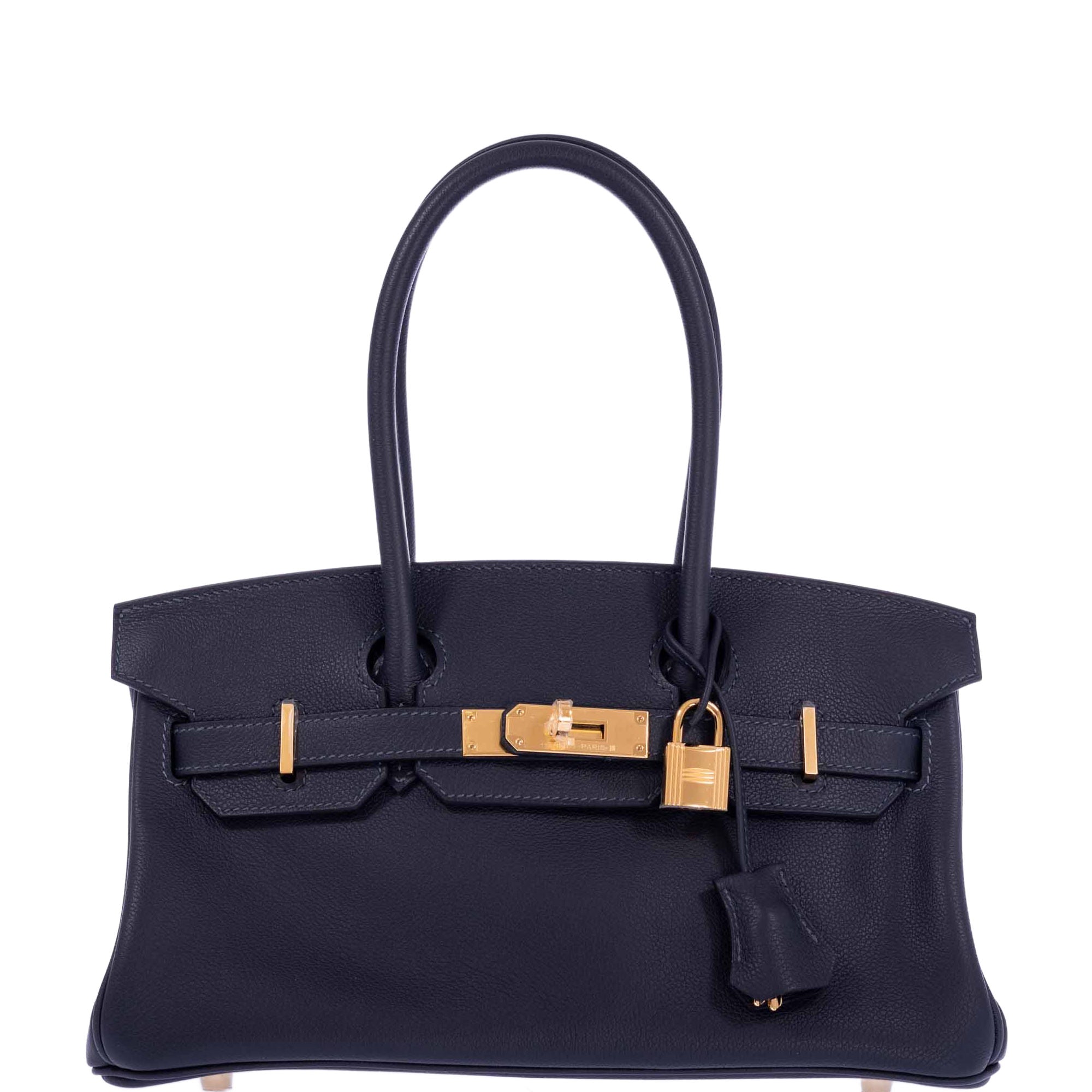 Hermès Birkin Shoulder Light 29 in Black Caban Evercolor Gold Hardware