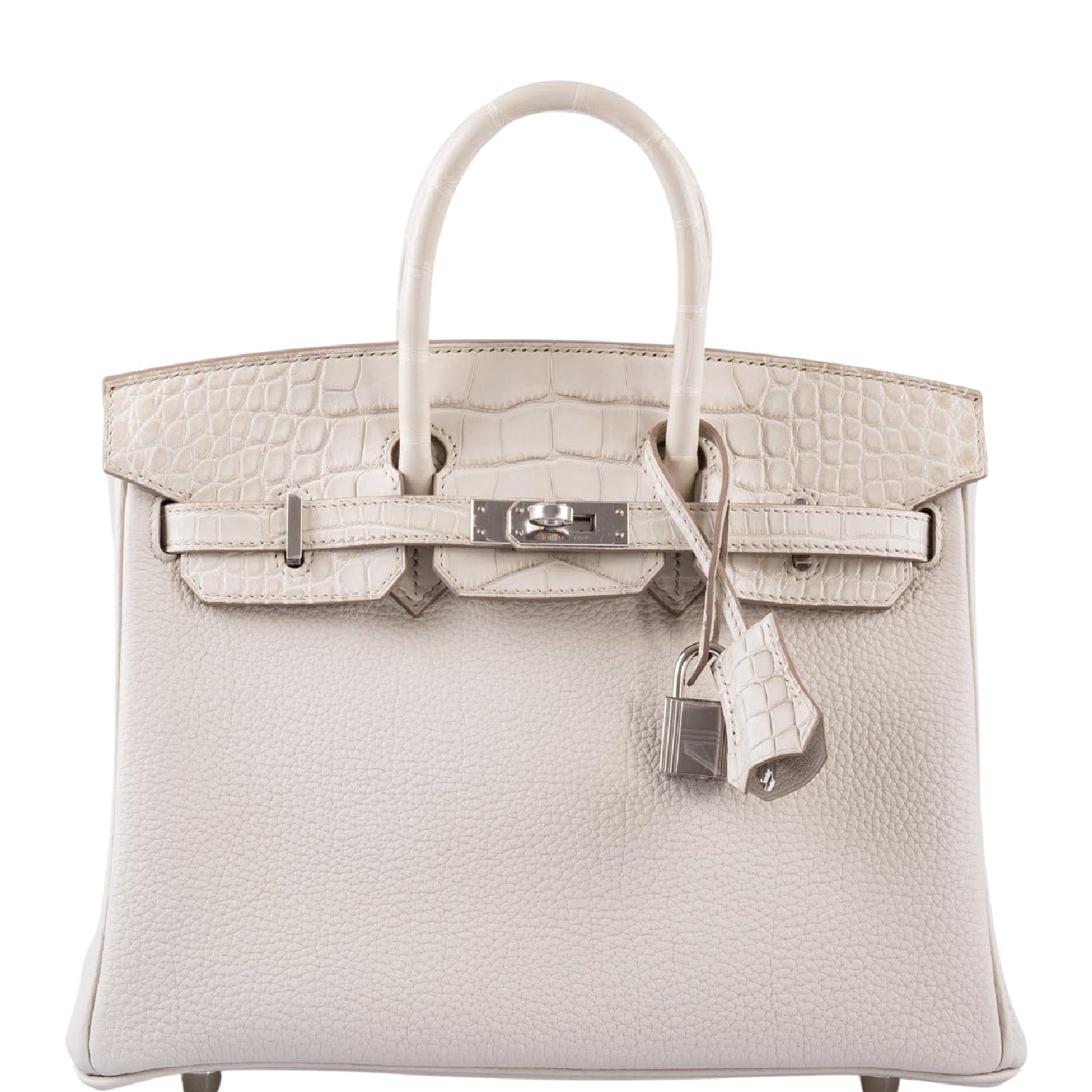 Hermès Birkin 25 Touch Beton Togo/Matte Alligator Mississippiensis Palladium Hardware