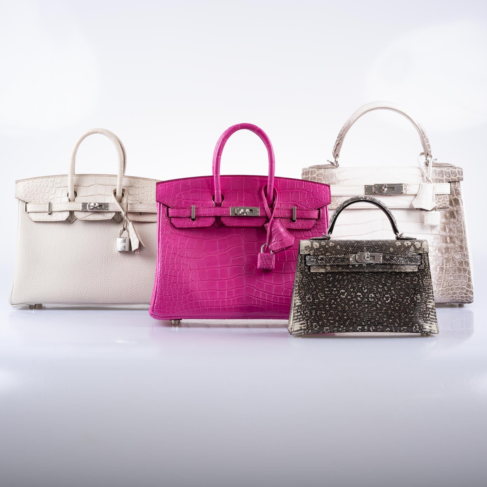 Hermès Birkin 25 Touch Beton Togo/Matte Alligator Mississippiensis Palladium Hardware