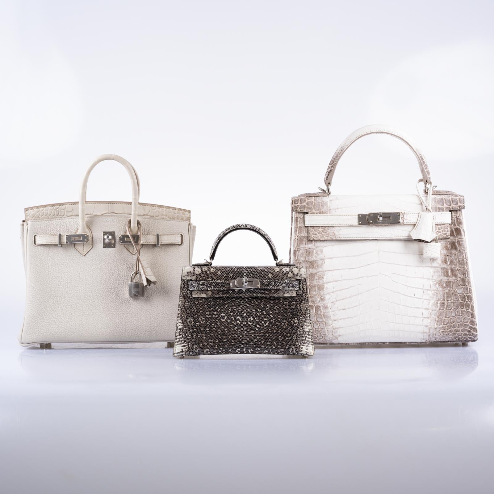 Hermès Birkin 25 Touch Beton Togo/Matte Alligator Mississippiensis Palladium Hardware