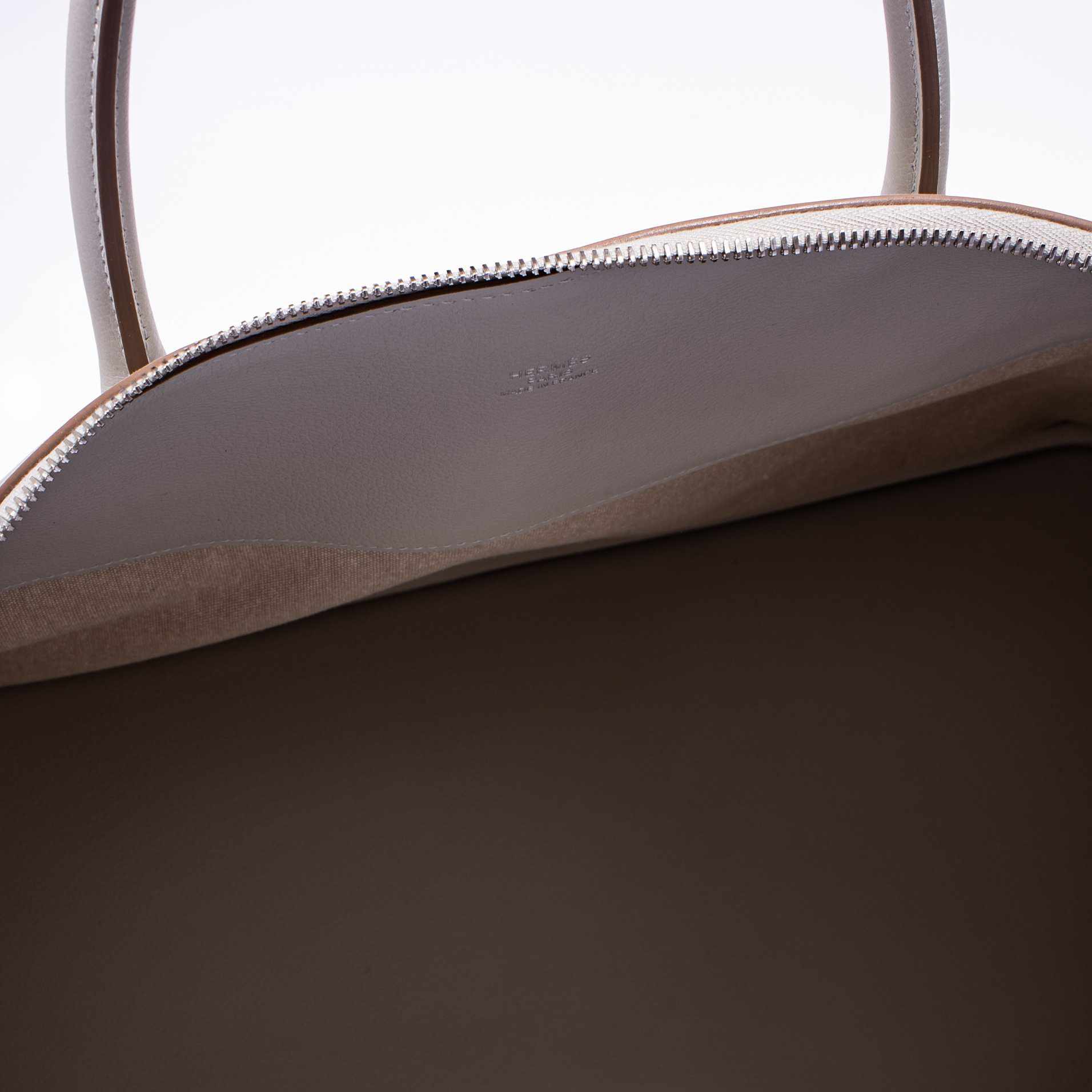 Hermès Bolide 1923 Baseball 45 Gris Perle Evercolor Rouge Stitching Palladium Hardware