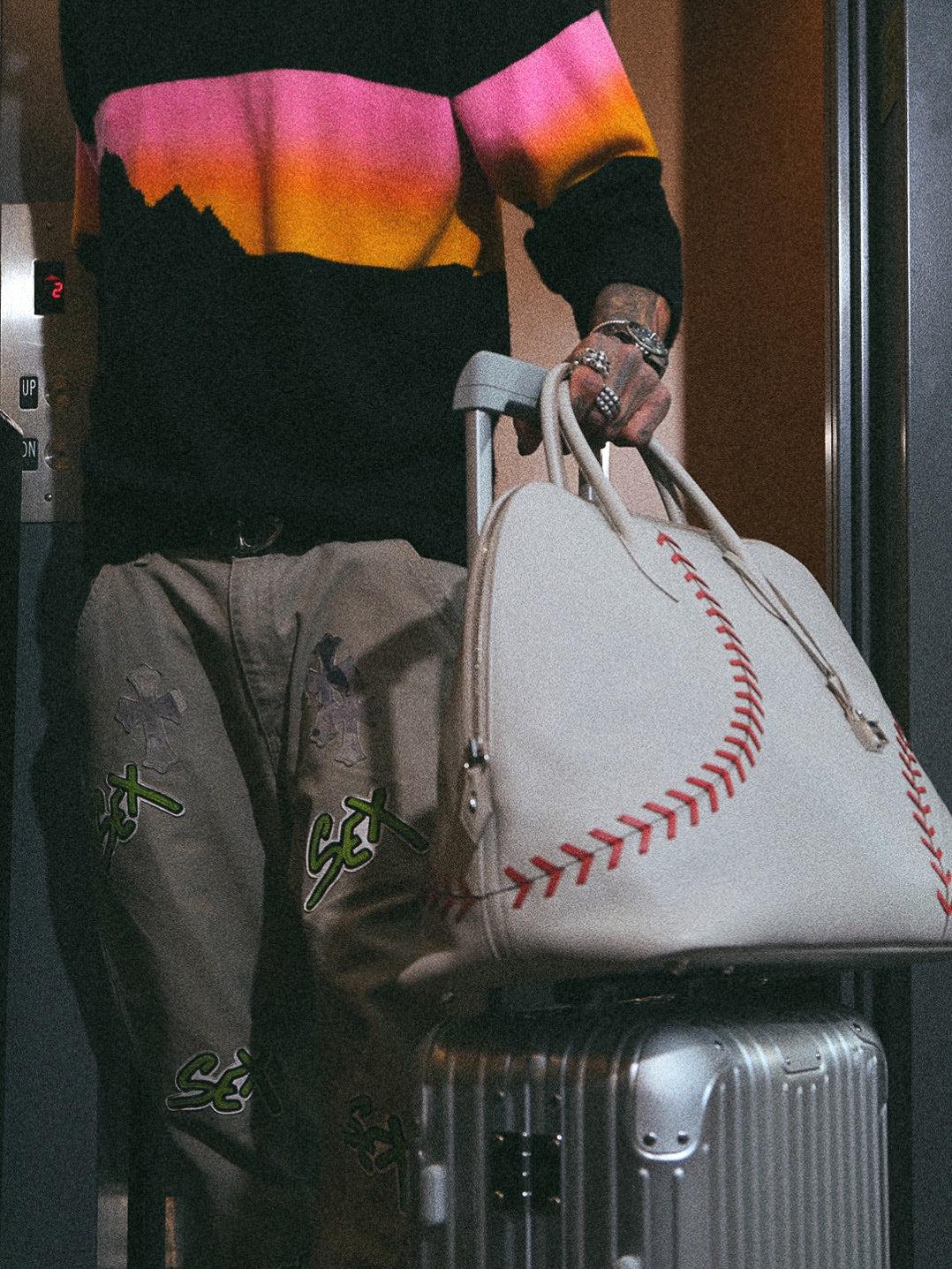 Hermès Bolide 1923 Baseball 45 Gris Perle Evercolor Rouge Stitching Palladium Hardware