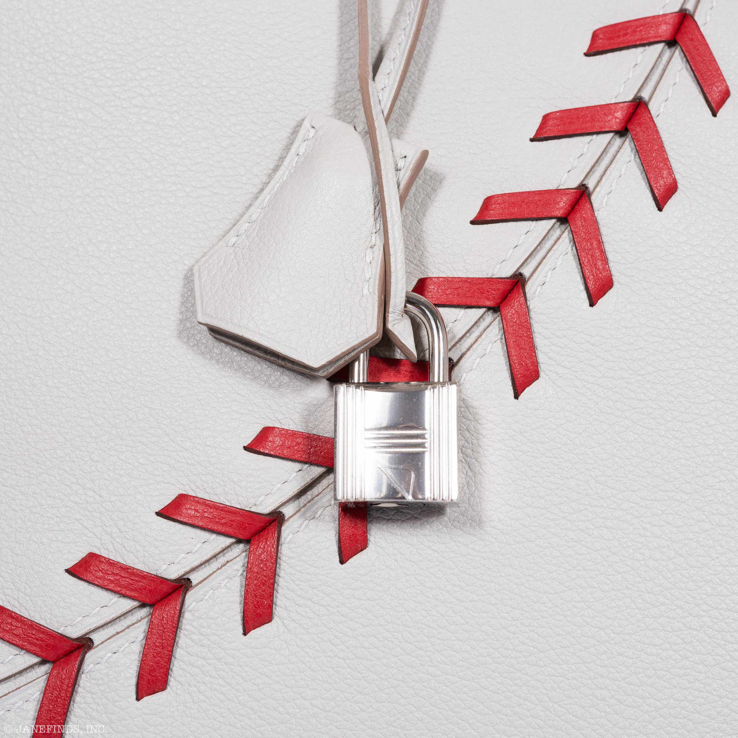 Hermès Bolide 1923 Baseball 45 Gris Perle Evercolor Rouge Stitching Palladium Hardware