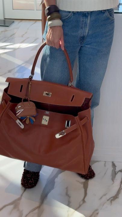 Hermès Bolide Mini Shark Charm Gold Swift Palladium Hardware