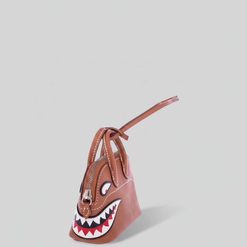 Hermès Bolide Mini Shark Charm Gold Swift Palladium Hardware