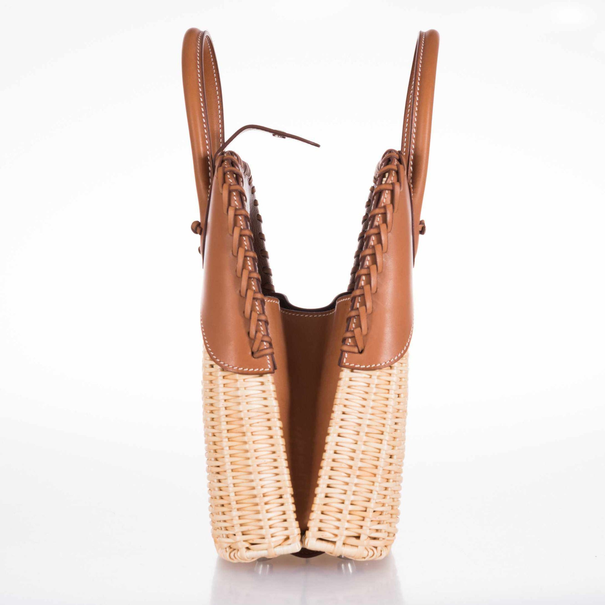 Hermès Bolide Picnic Fauve Barenia Osier Wicker Palladium Hardware