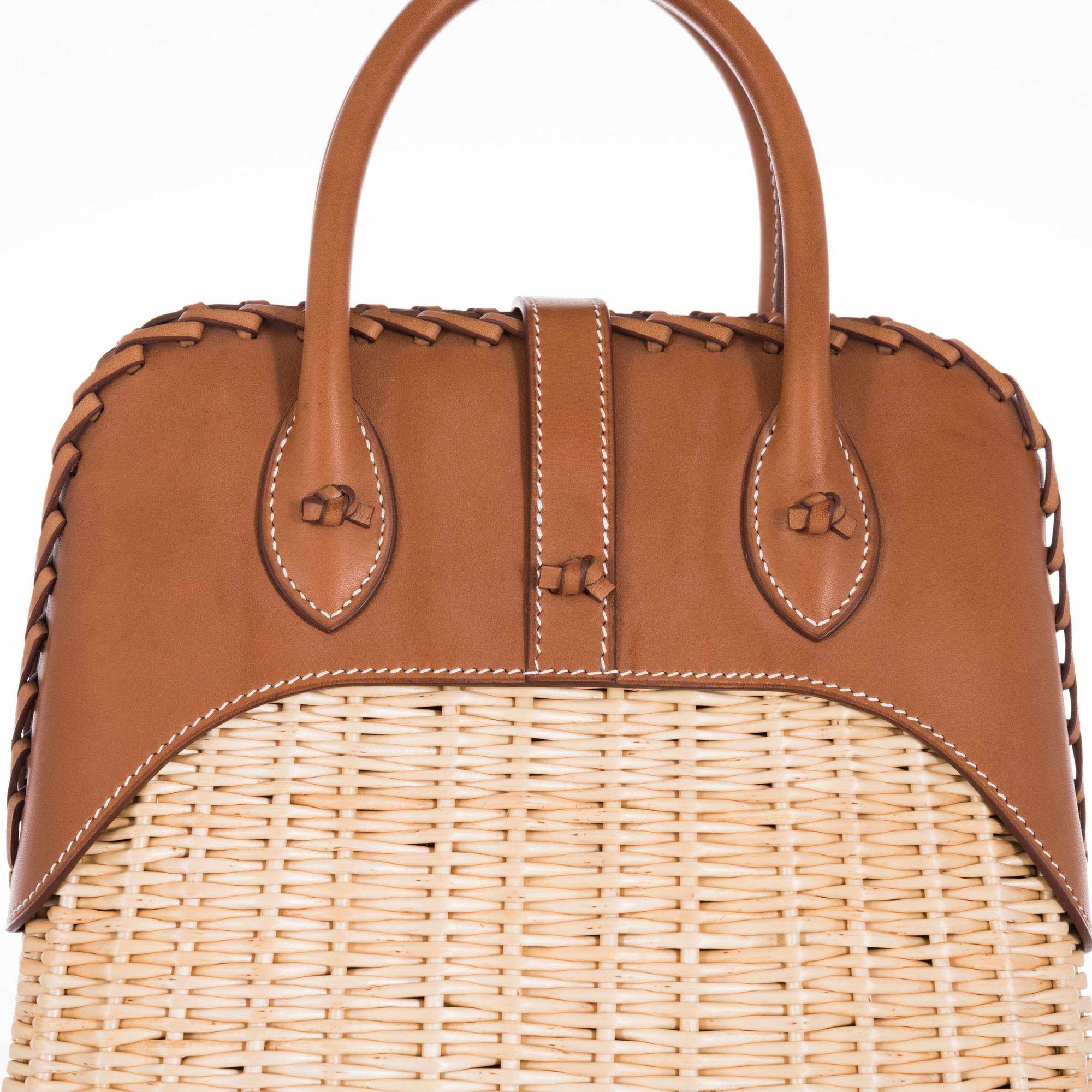 Hermès Bolide Picnic Fauve Barenia Osier Wicker Palladium Hardware