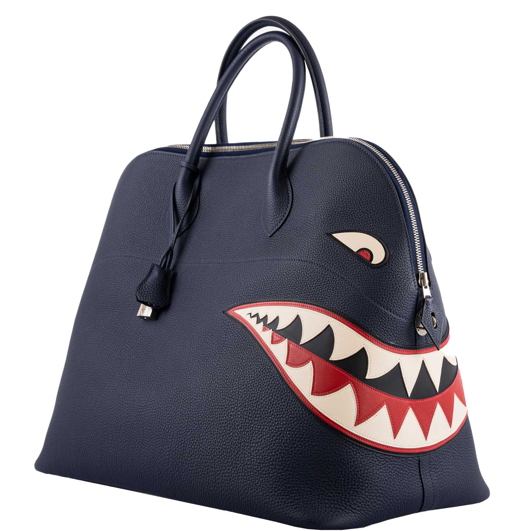 Hermès Bolide Shark 45 Bleu Nuit Togo Palladium Hardware