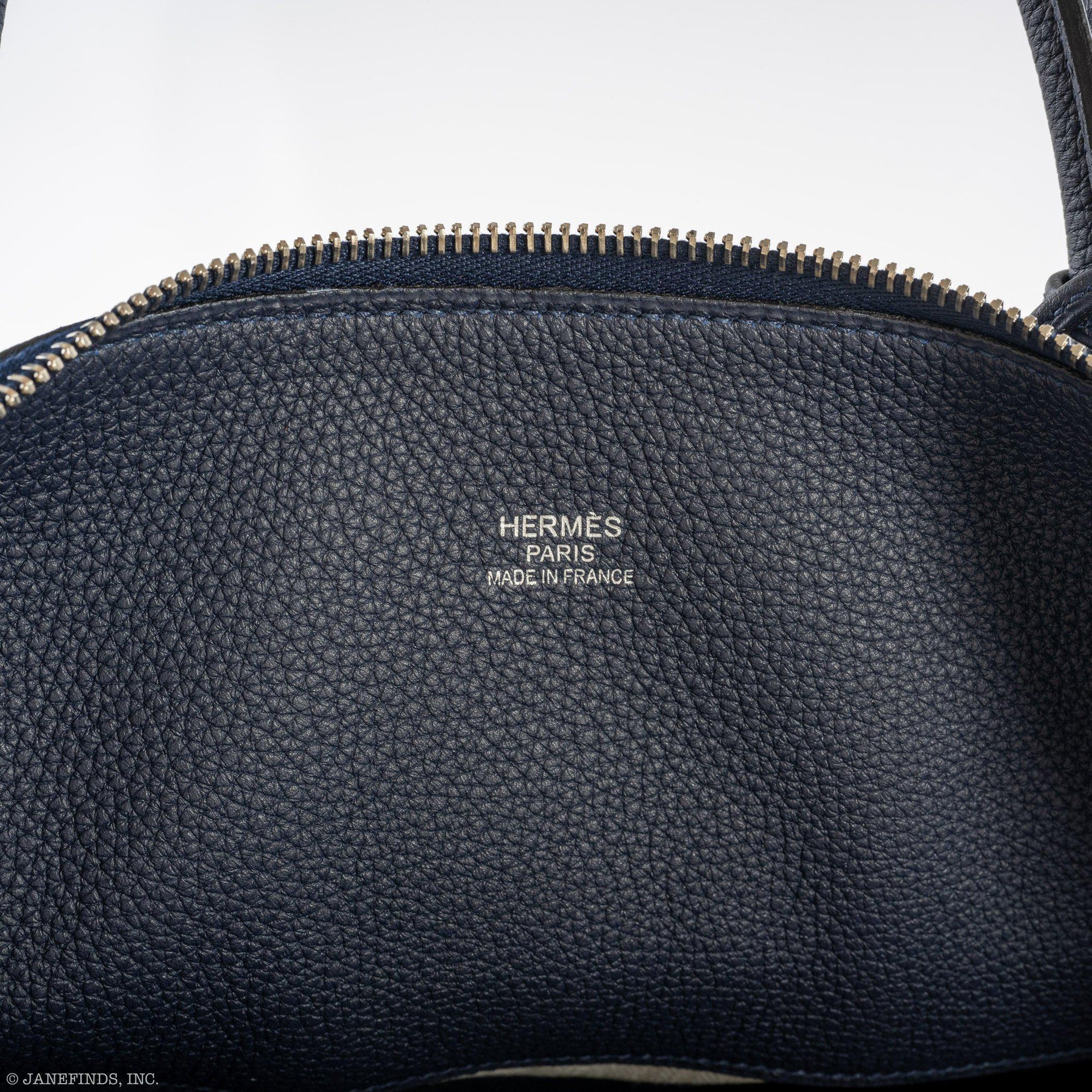 Hermès Bolide Shark 45 Bleu Nuit Togo Palladium Hardware