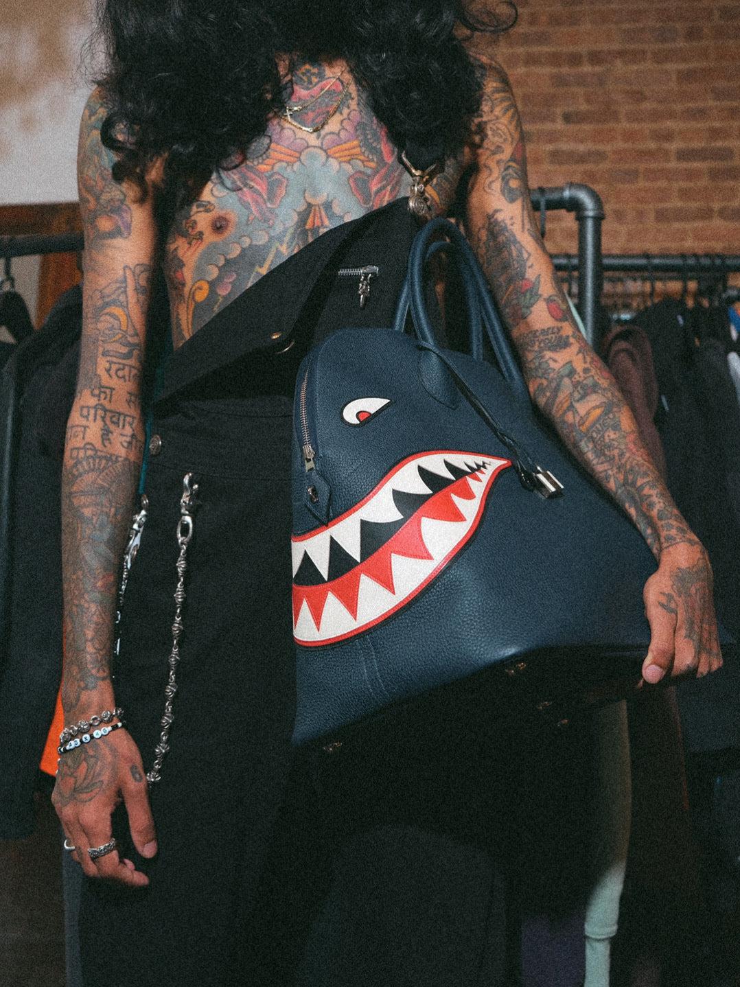 Hermès Bolide Shark 45 Bleu Nuit Togo Palladium Hardware