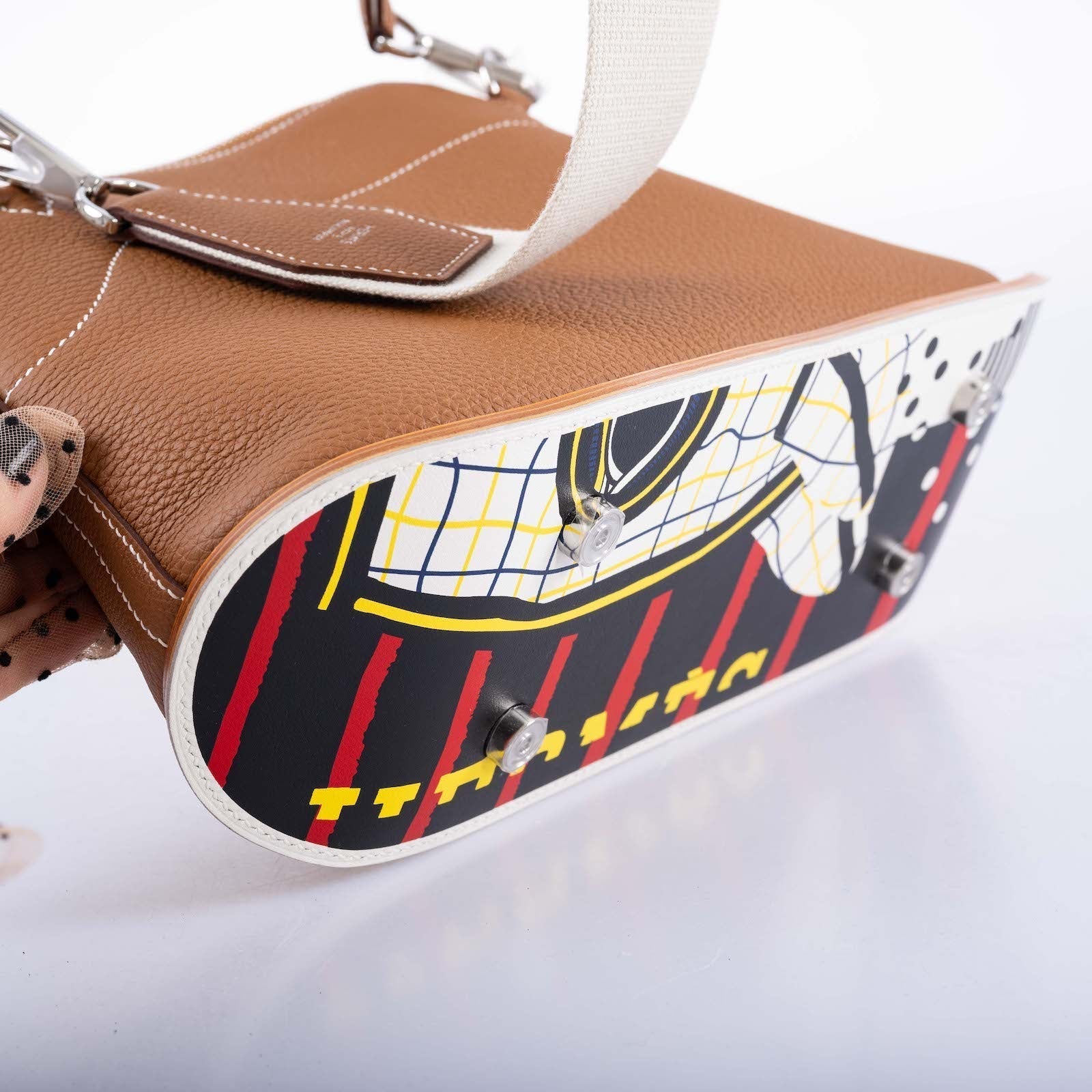 Hermès Bolide Skateboard 31 Gold Togo Printed Swift Palladium
