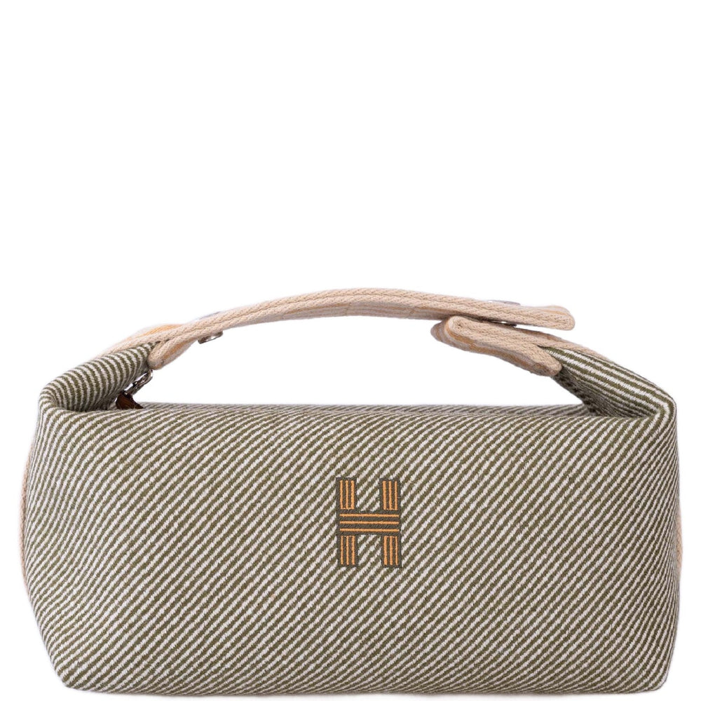 Hermès Bride-A-Brac GM H Natte Wool Vert Green Pouch