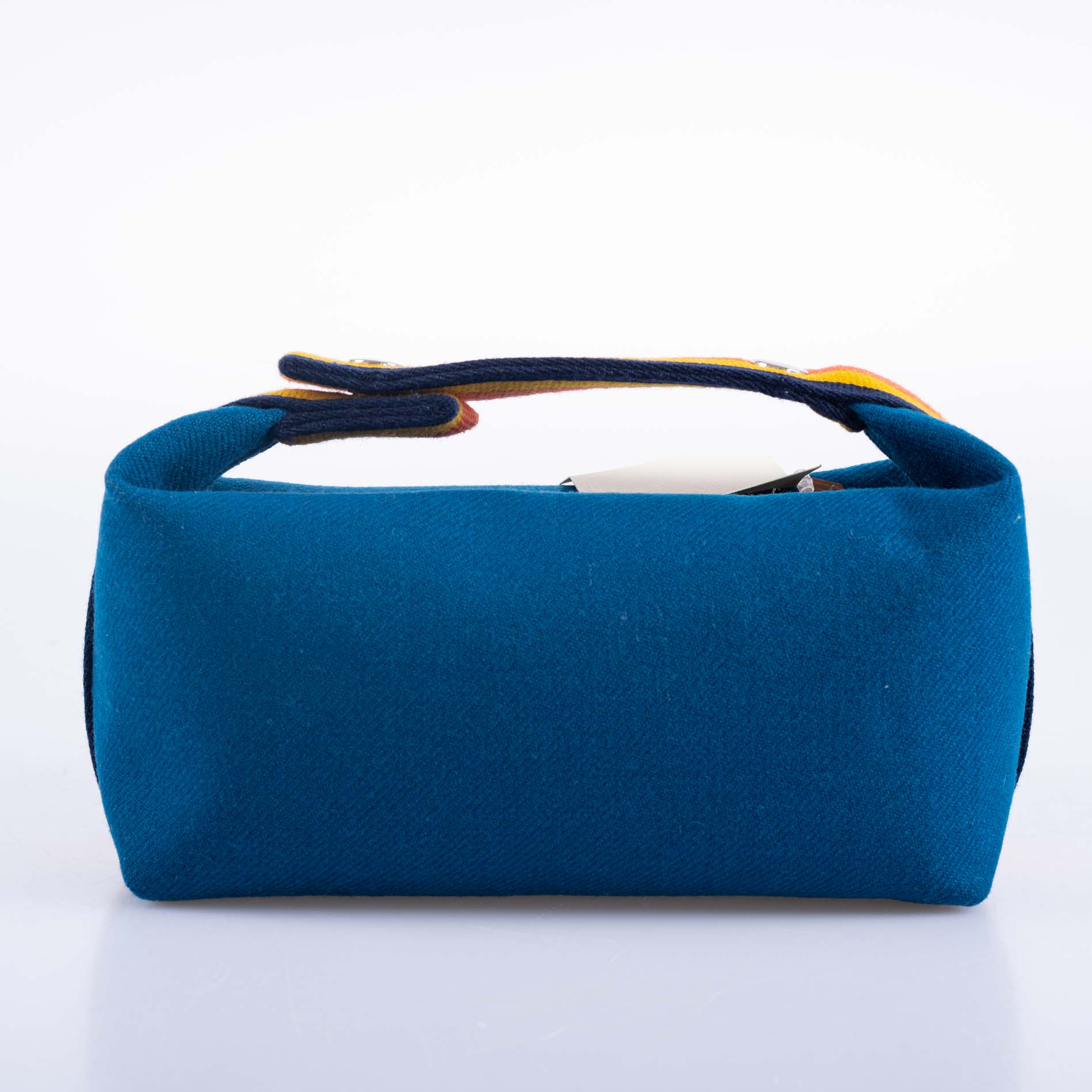 Hermès Bride-a-Brac Blue Paon Wool Rocabar PM Vanity Case