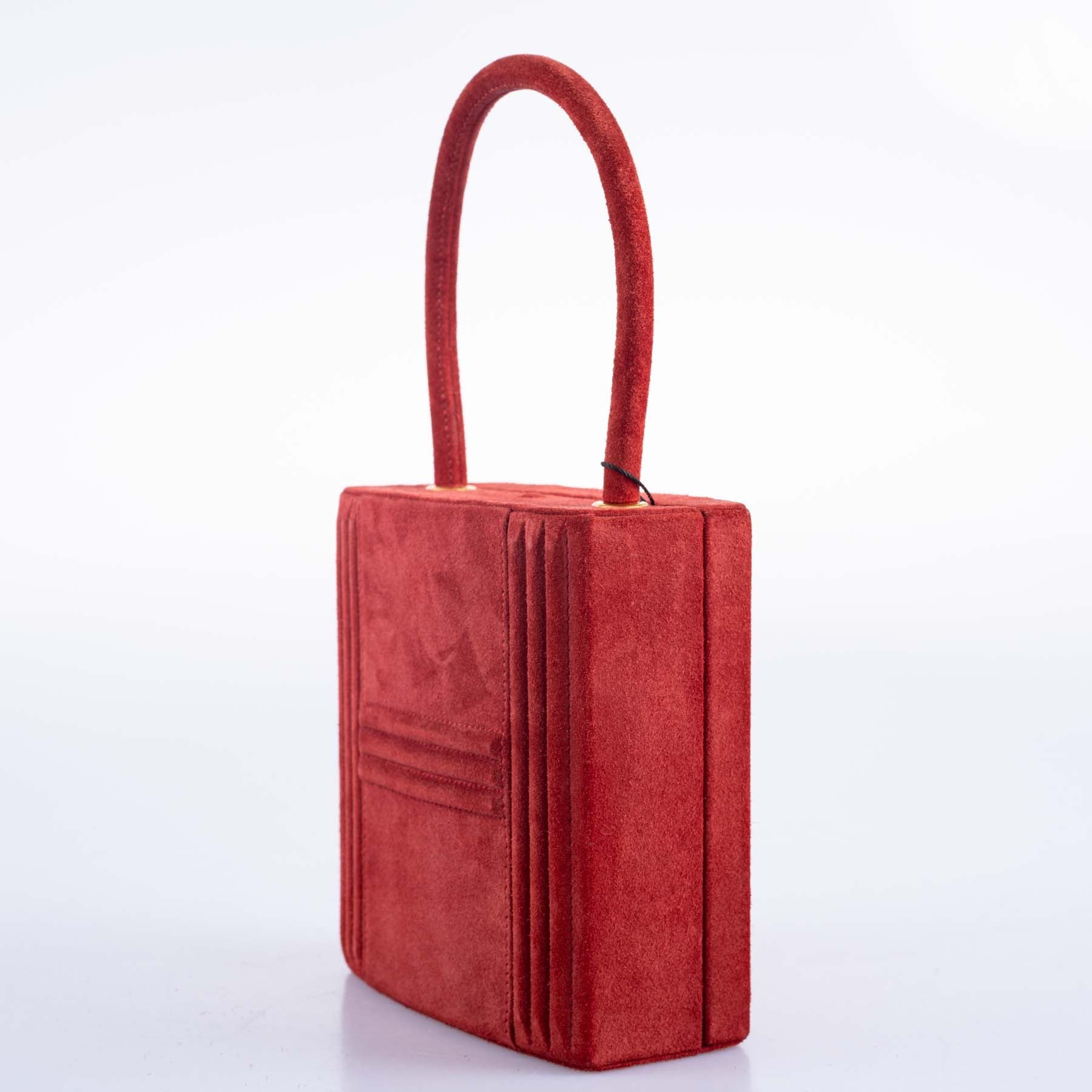 Hermès Cadena Bag Red Veau Velour Doblis Gold Hardware