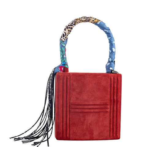 Hermès Cadena Bag Red Veau Velour Doblis Gold Hardware