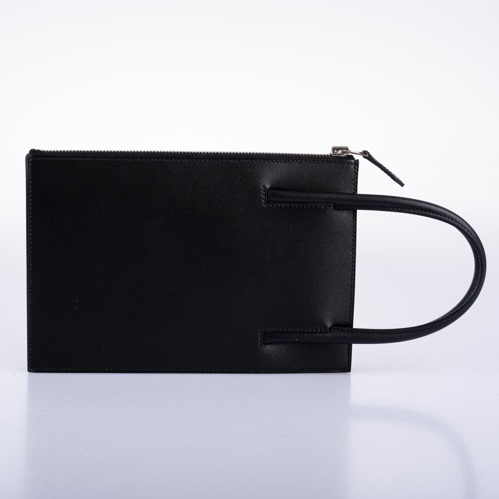 Hermès Cadena Lock Bag Black Tadelakt Palladium Hardware