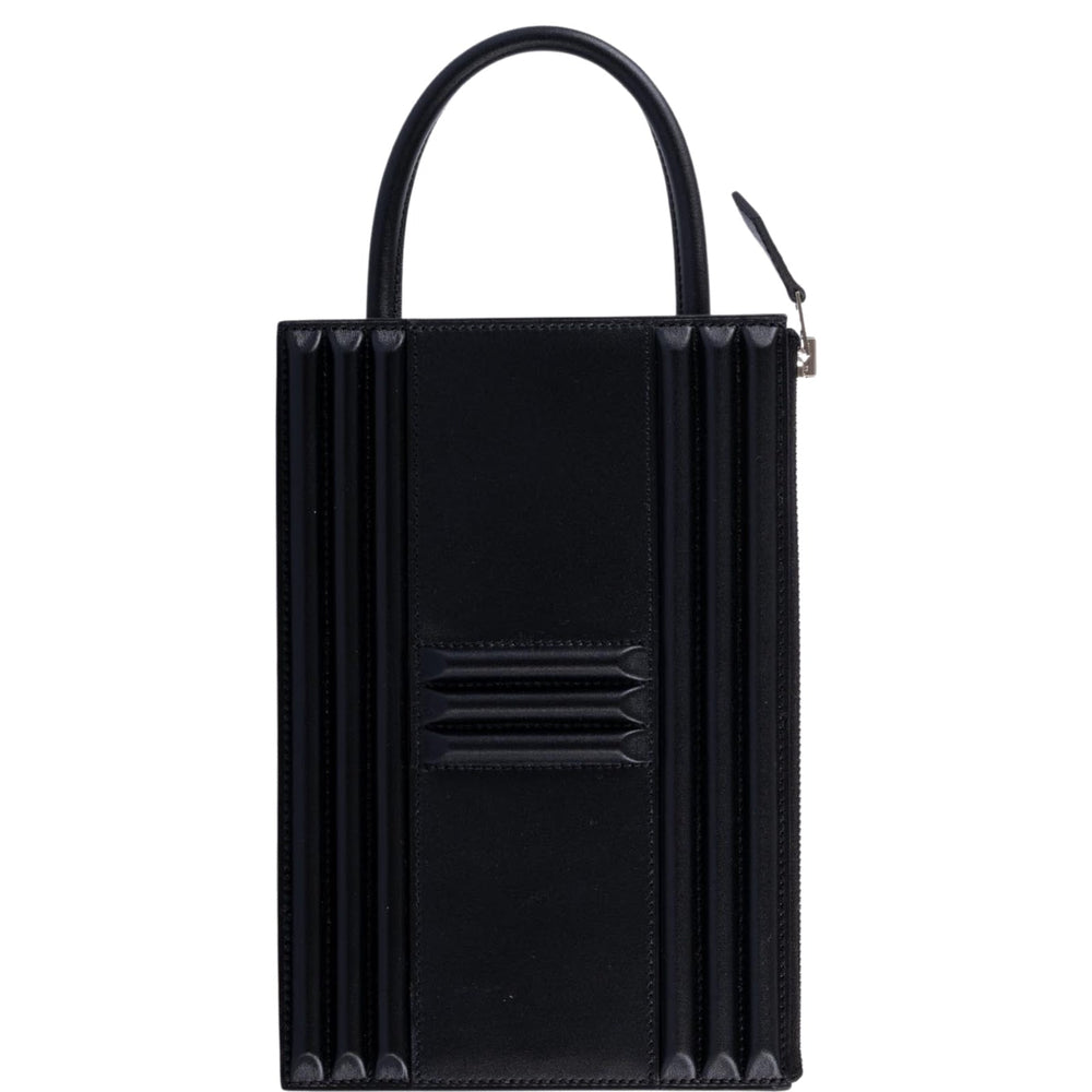 Hermès Cadena Lock Bag Black Tadelakt Palladium Hardware