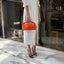 Hermès Canvas Small Bride-A-Brac Pouch in Orange and Burgundy