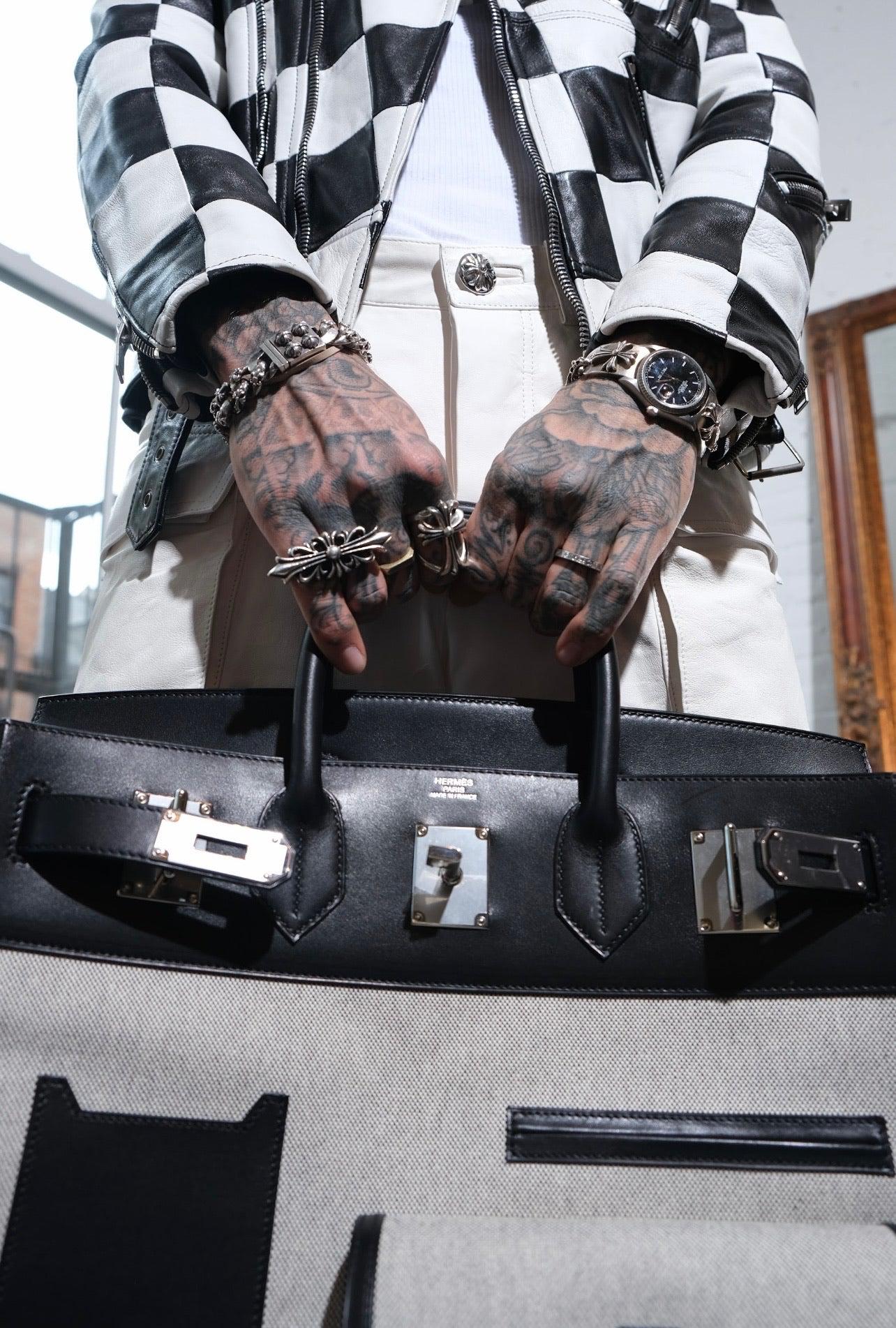 Hermès Cargo HAC Birkin 40 Black Box and Toile Palladium Hardware