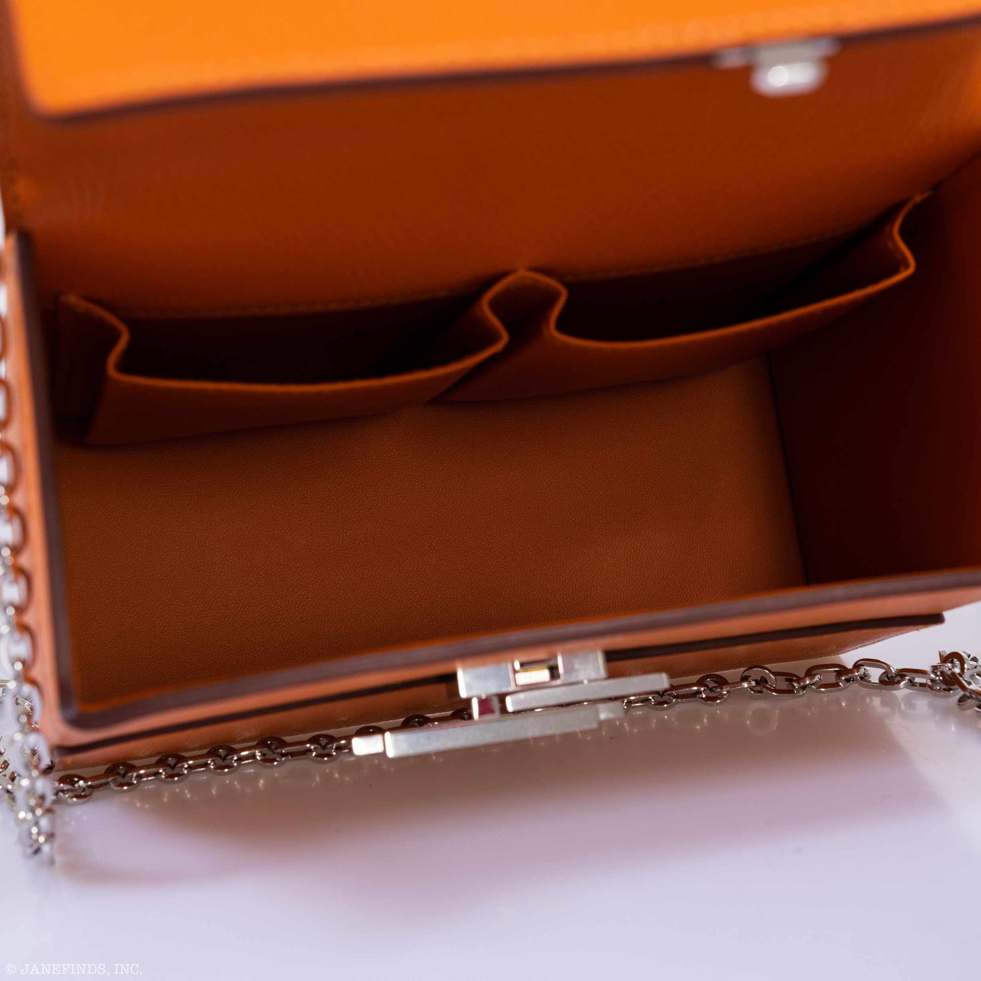 Hermès Cinhetic Bag Abricot Chèvre Mysore Palladium Hardware
