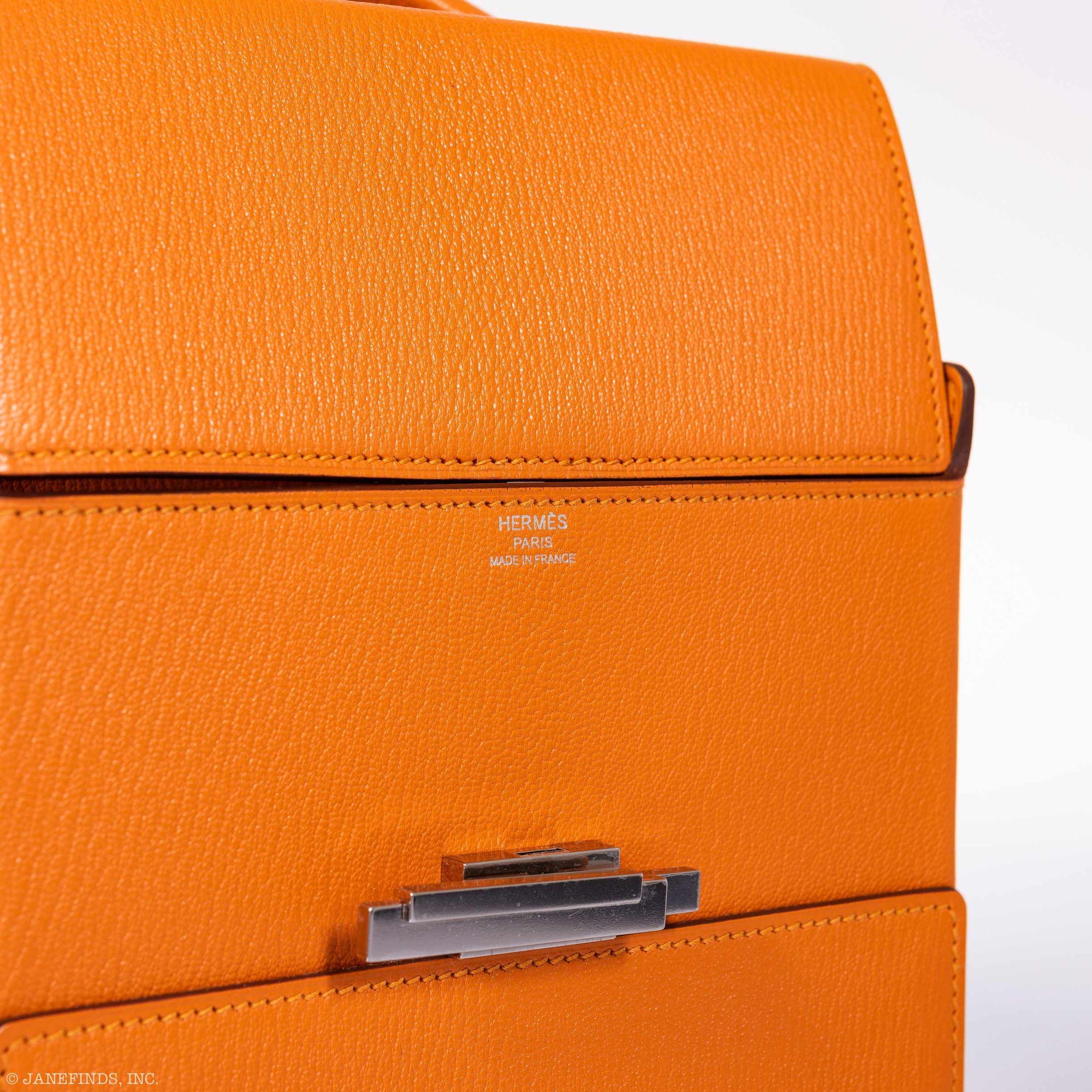 Hermès Cinhetic Bag Abricot Chèvre Mysore Palladium Hardware