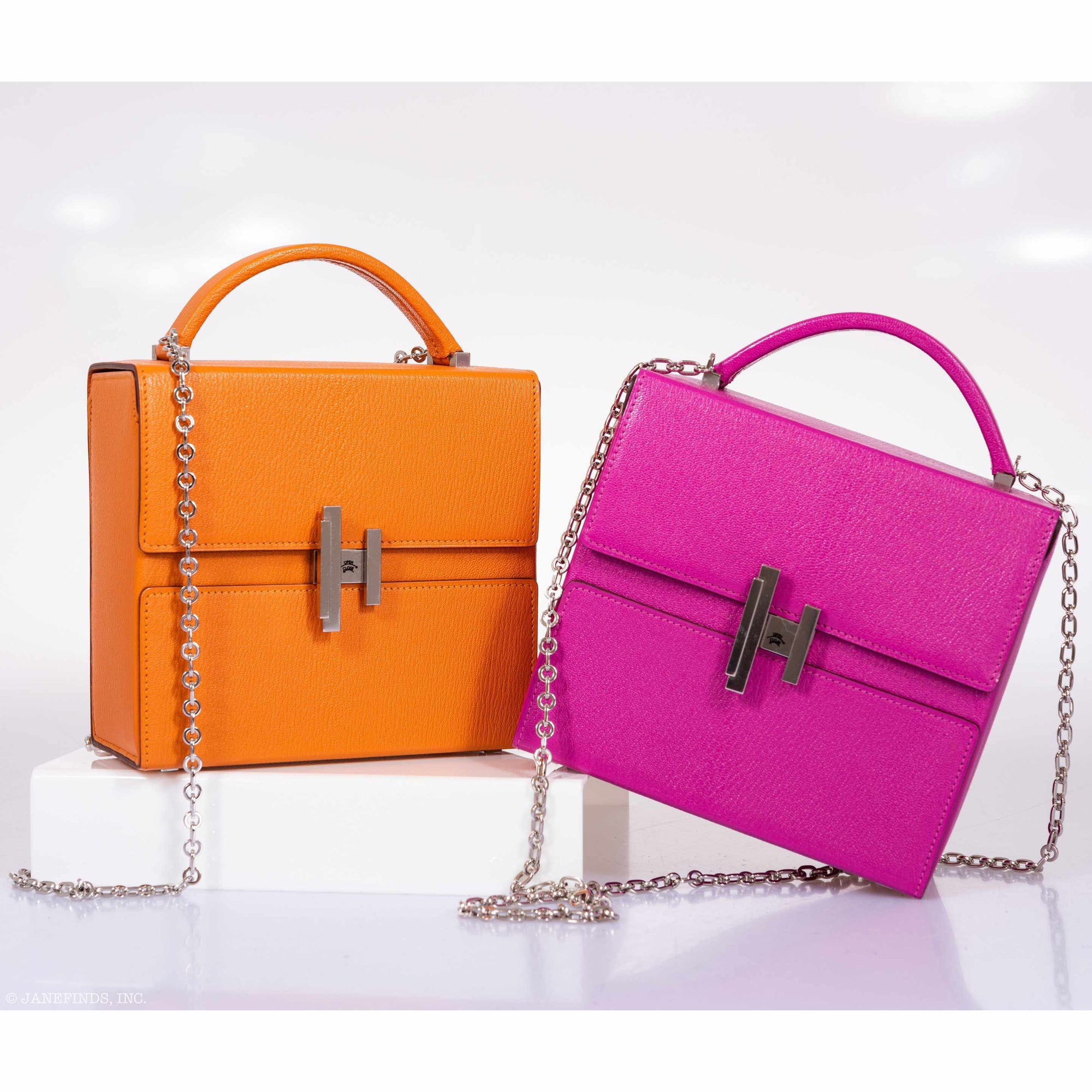 Hermès Cinhetic Bag Abricot Chèvre Mysore Palladium Hardware