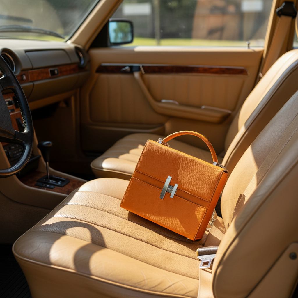 Hermès Cinhetic Bag Abricot Chevre Mysore Palladium Hardware