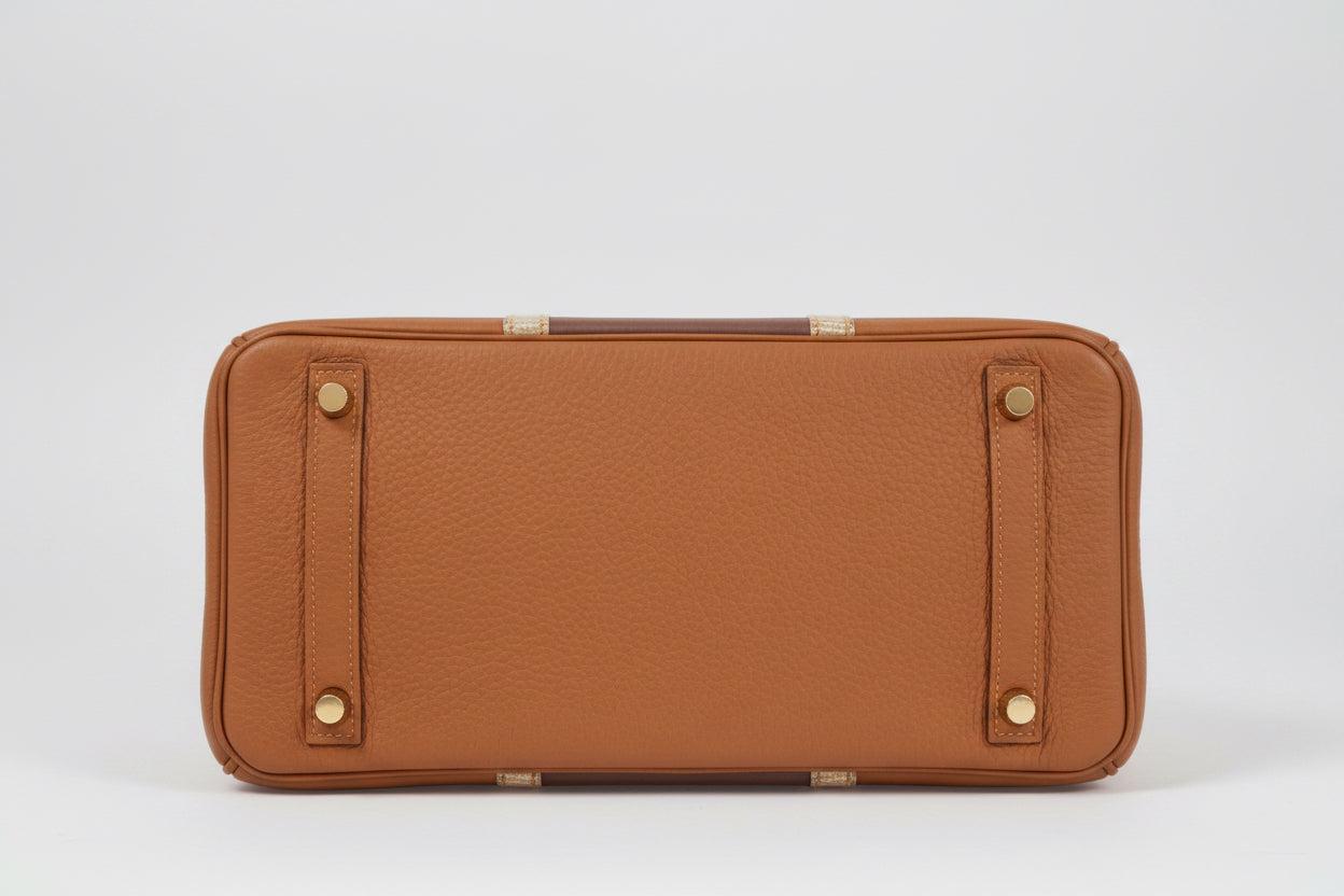 Hermès Club Birkin 30 Gold Clémence Marron d'Inde Ficelle Lizard Permabrass Hardware