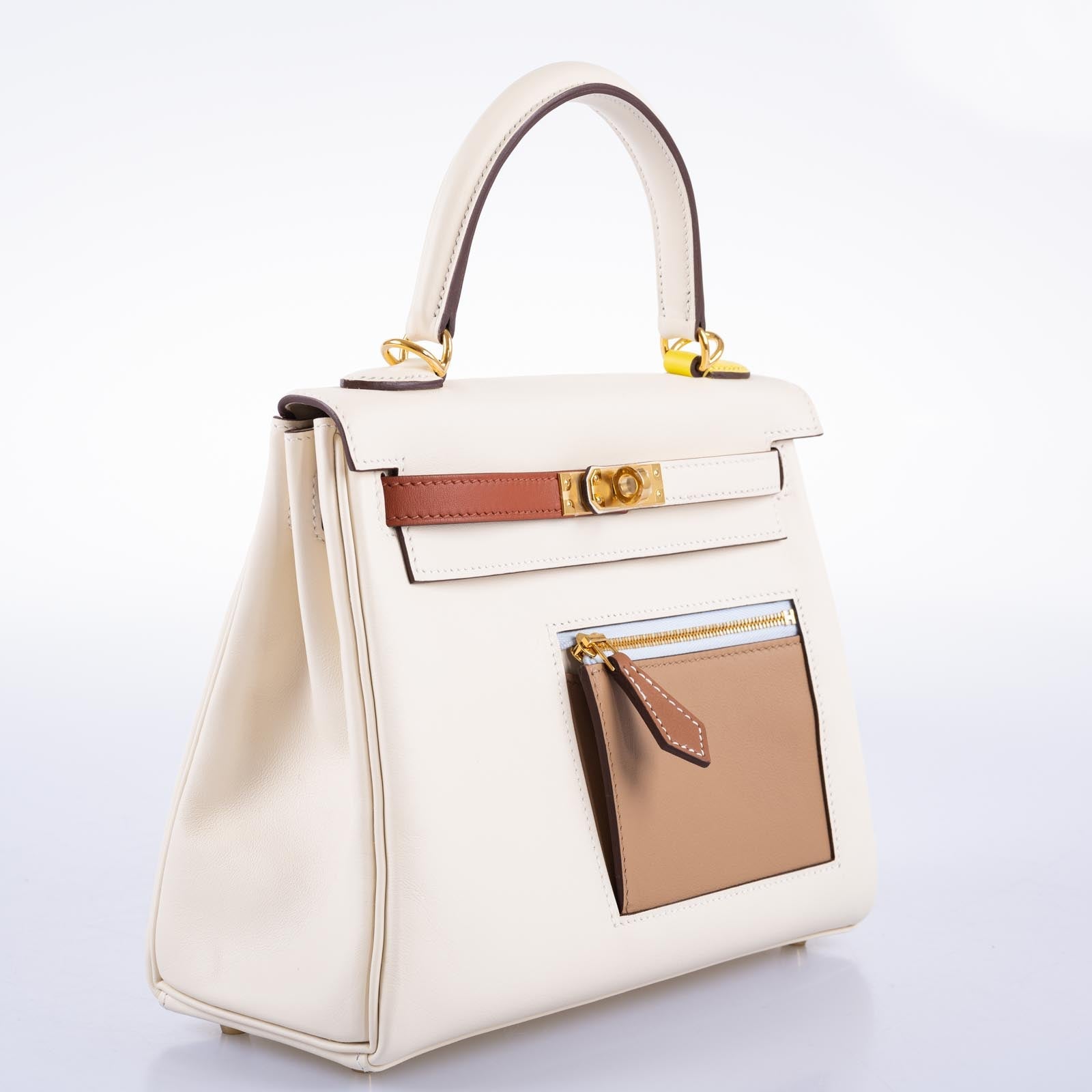 Hermès Colormatic Kelly 25 Nata Swift Gold Hardware