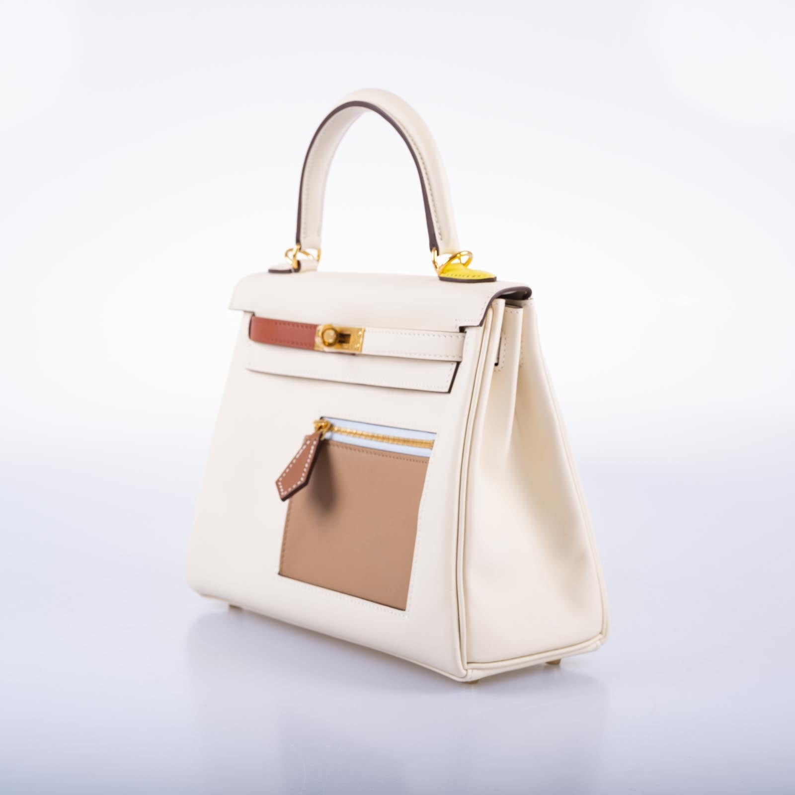 Hermès Colormatic Kelly 25 Nata Swift Gold Hardware