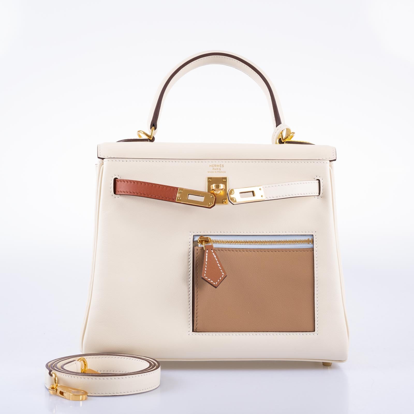 Hermès Colormatic Kelly 25 Nata Swift Gold Hardware